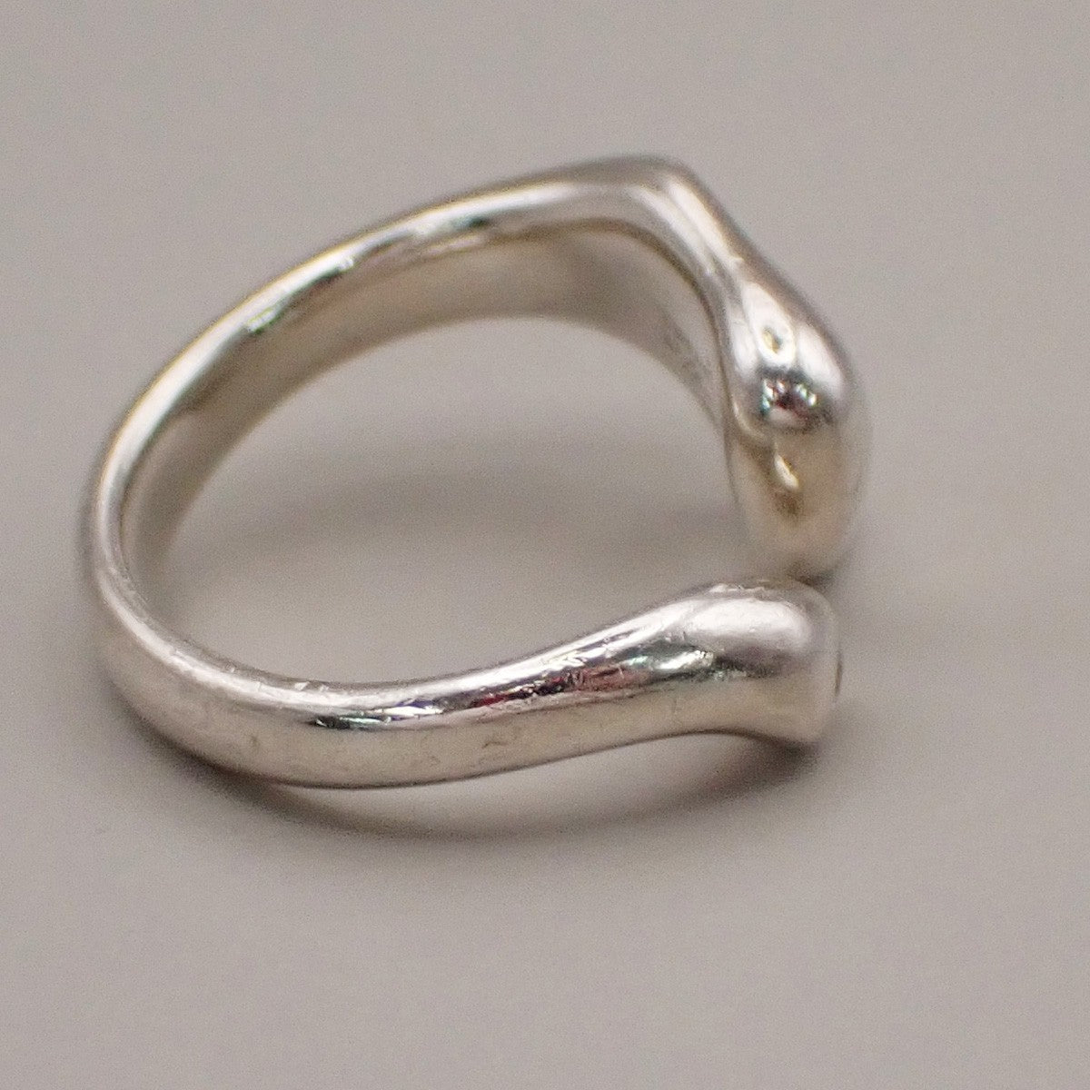 Tiffany & Co. Logo Full Heart Ring US #6.5 Silver 925 Elsa Peretti 08YH739