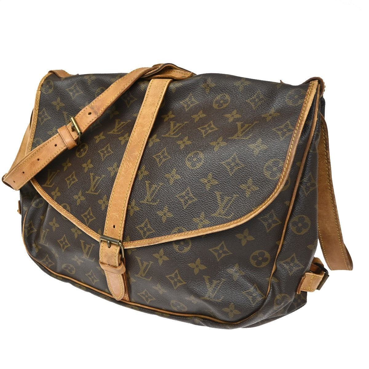 LOUIS VUITTON Saumur 35 Shoulder Bag Monogram Leather BN France M42254 39CA613
