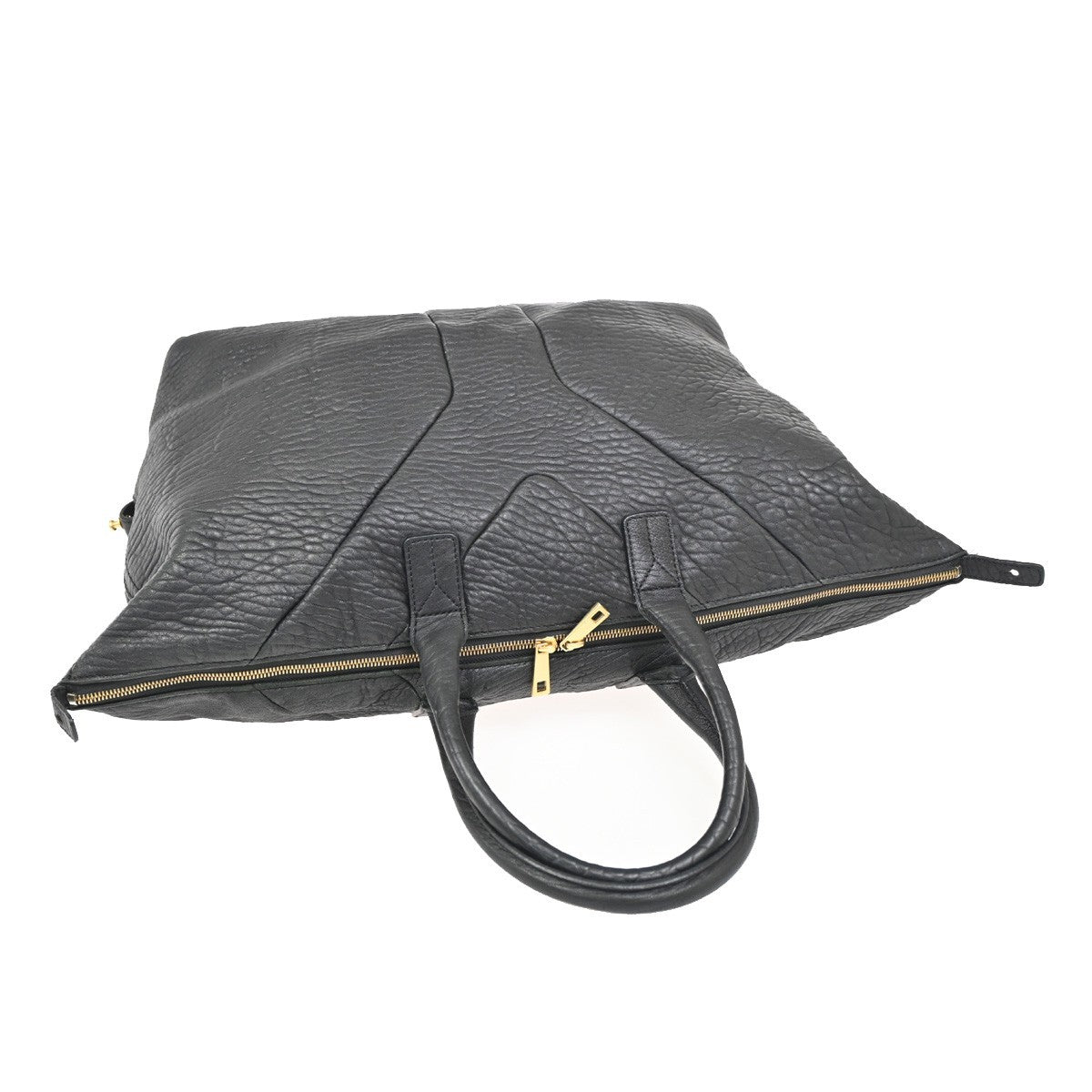 YVES SAINT LAURENT Easy Handbag Boston Black Leather GHW France 65DA105
