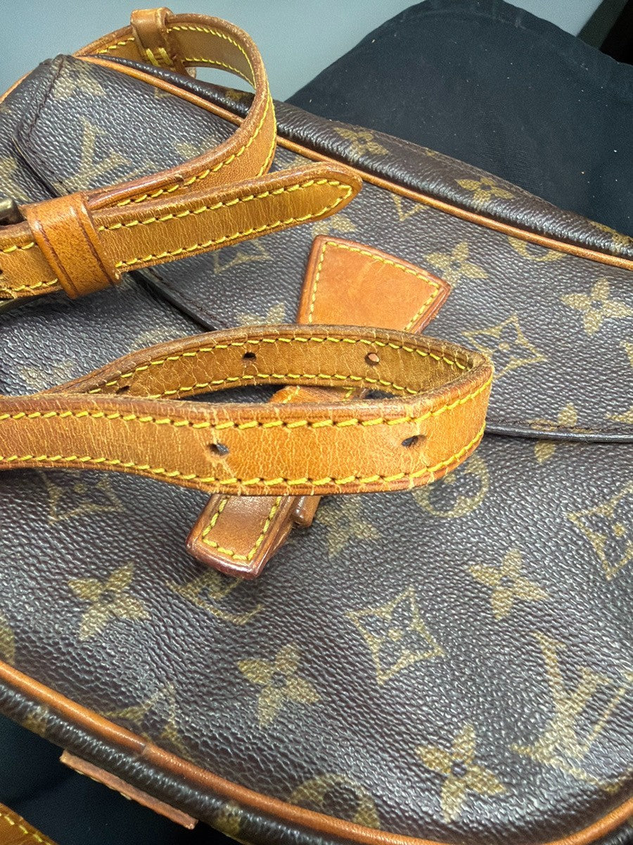 LOUIS VUITTON Jeune Fille PM Shoulder Bag Monogram Leather Brown M51227 38YJ226