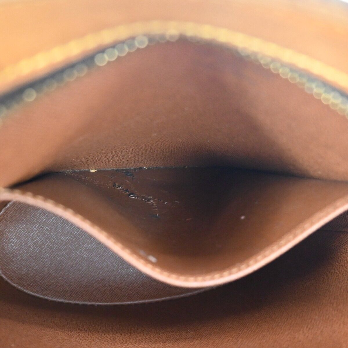 LOUIS VUITTON Logo Drouot Shoulder Bag Monogram Leather Brown M51290 16ED475