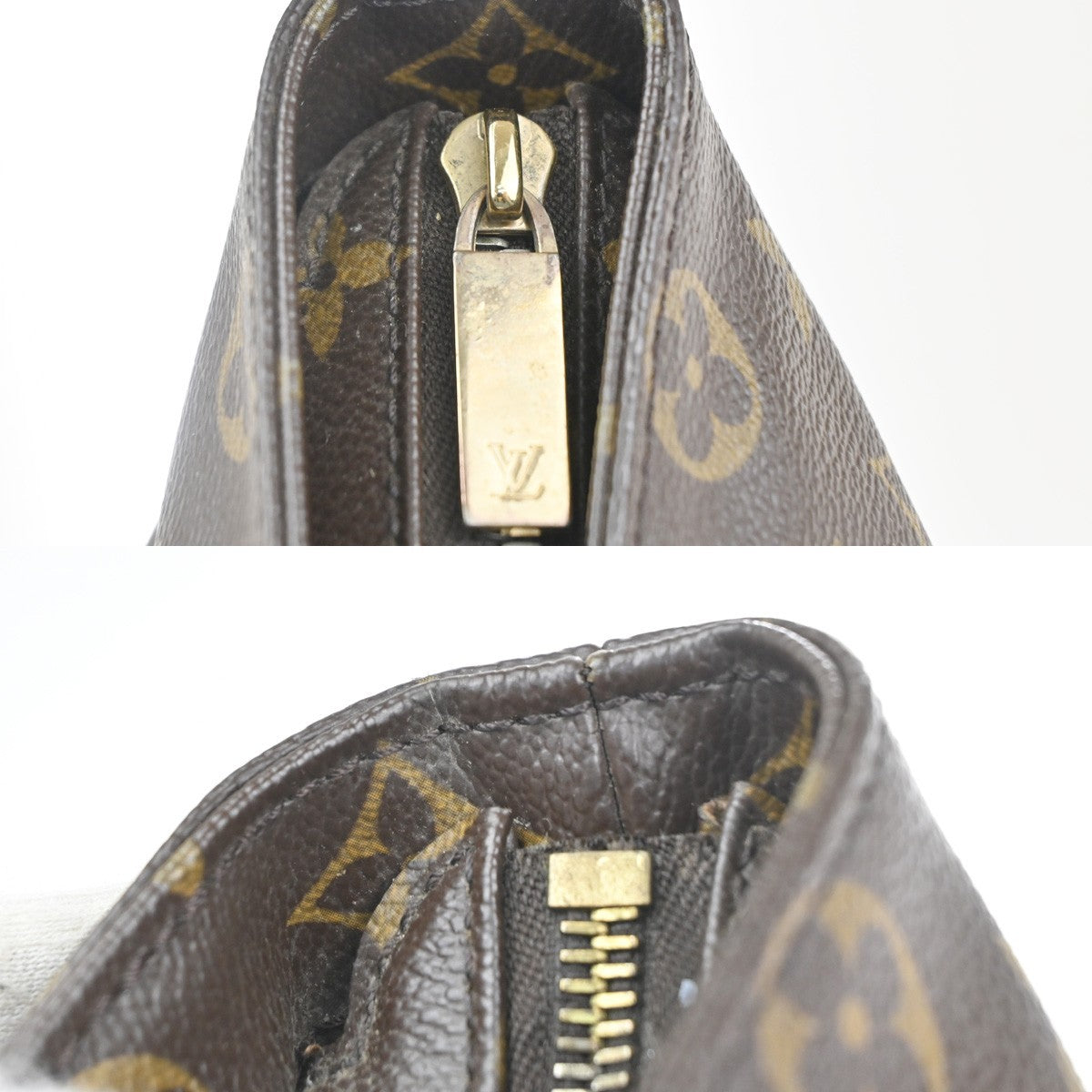 LOUIS VUITTON Cabas Mezzo Shoulder Bag Monogram Leather Brown M51151 73MA498