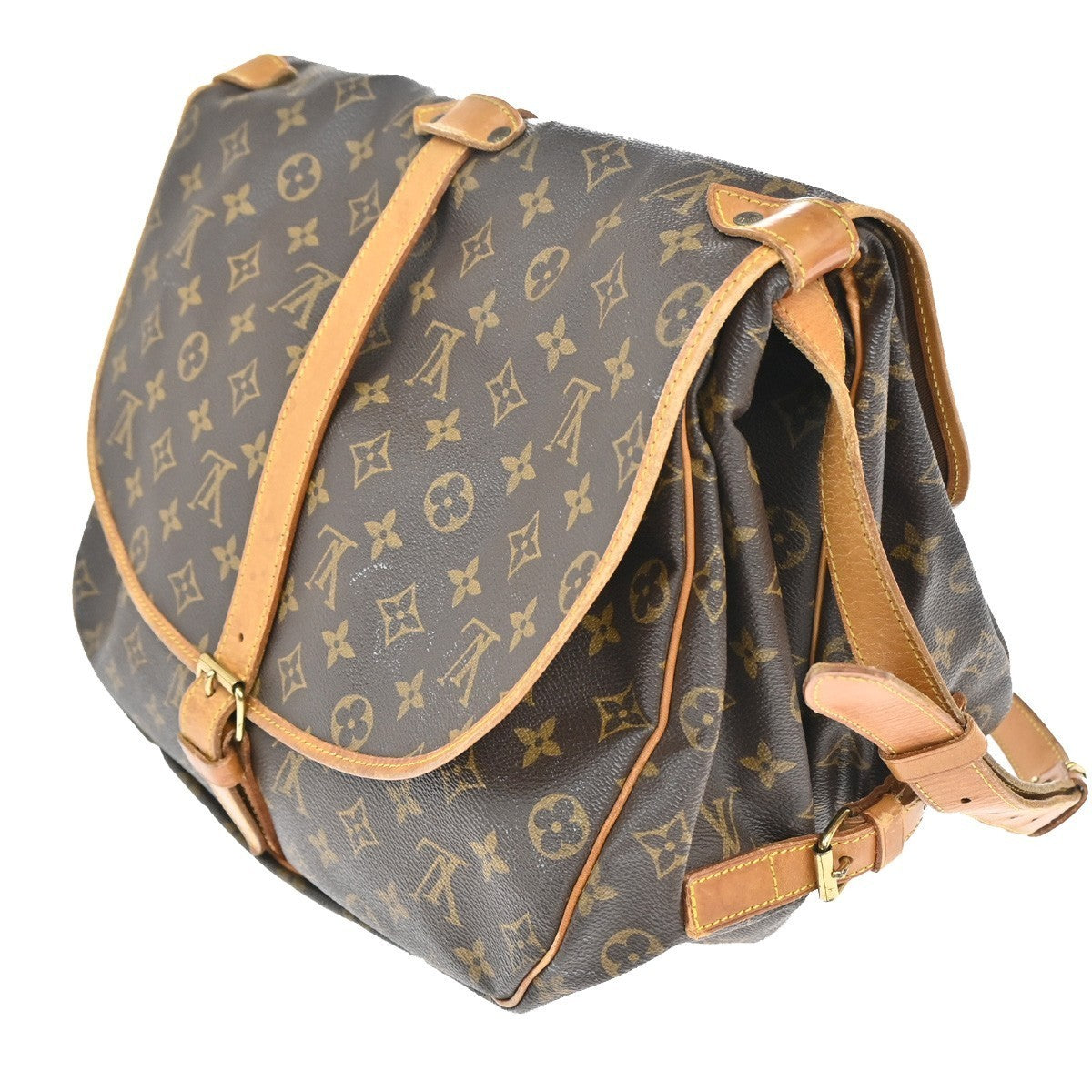 LOUIS VUITTON Saumur 35 Shoulder Bag Monogram Leather BN France M42254 73CA680