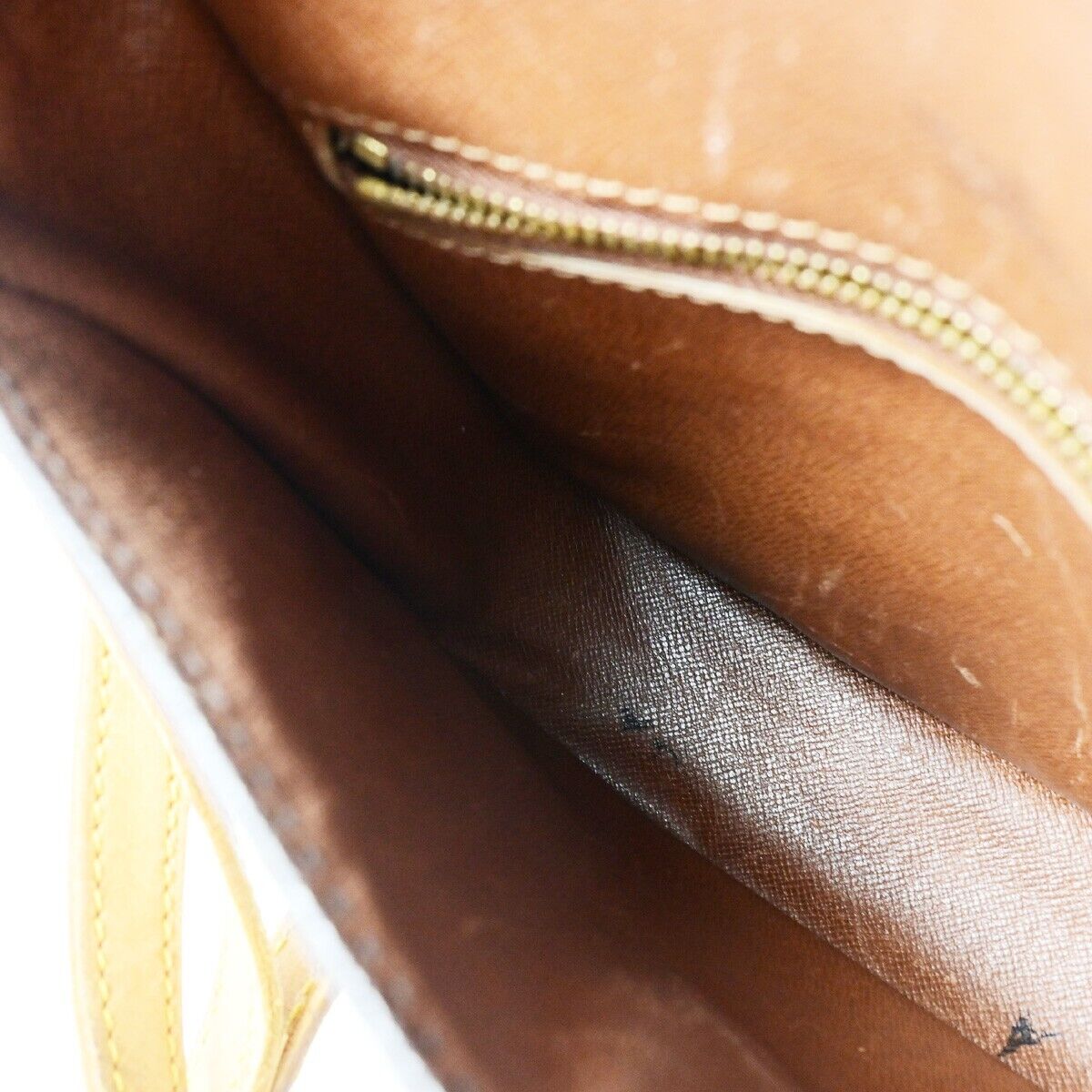 LOUIS VUITTON Saint Cloud MM Shoulder Bag Monogram Leather Brown M51243 68EB653