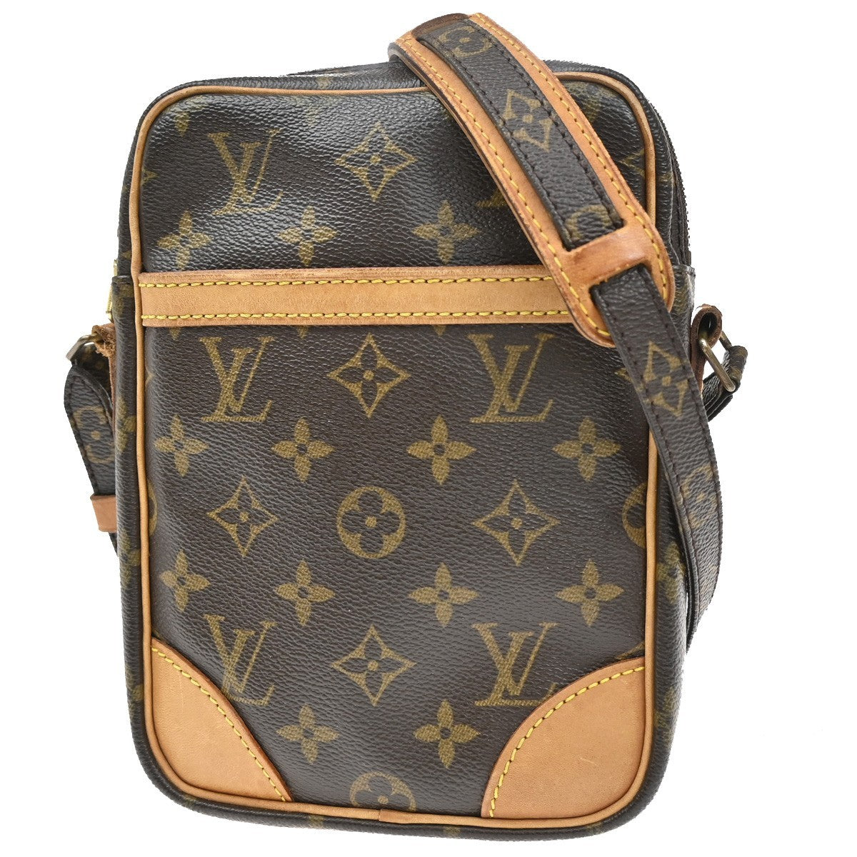 LOUIS VUITTON Danube Shoulder Bag Monogram Leather Brown France M45266 30CA204