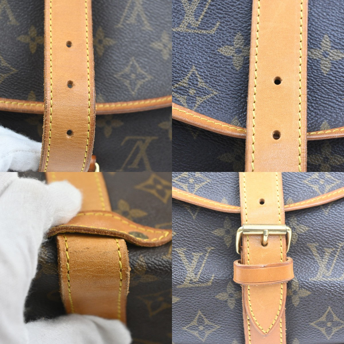 LOUIS VUITTON Saumur 35 Shoulder Bag Monogram Leather BN France M42254 74KC864