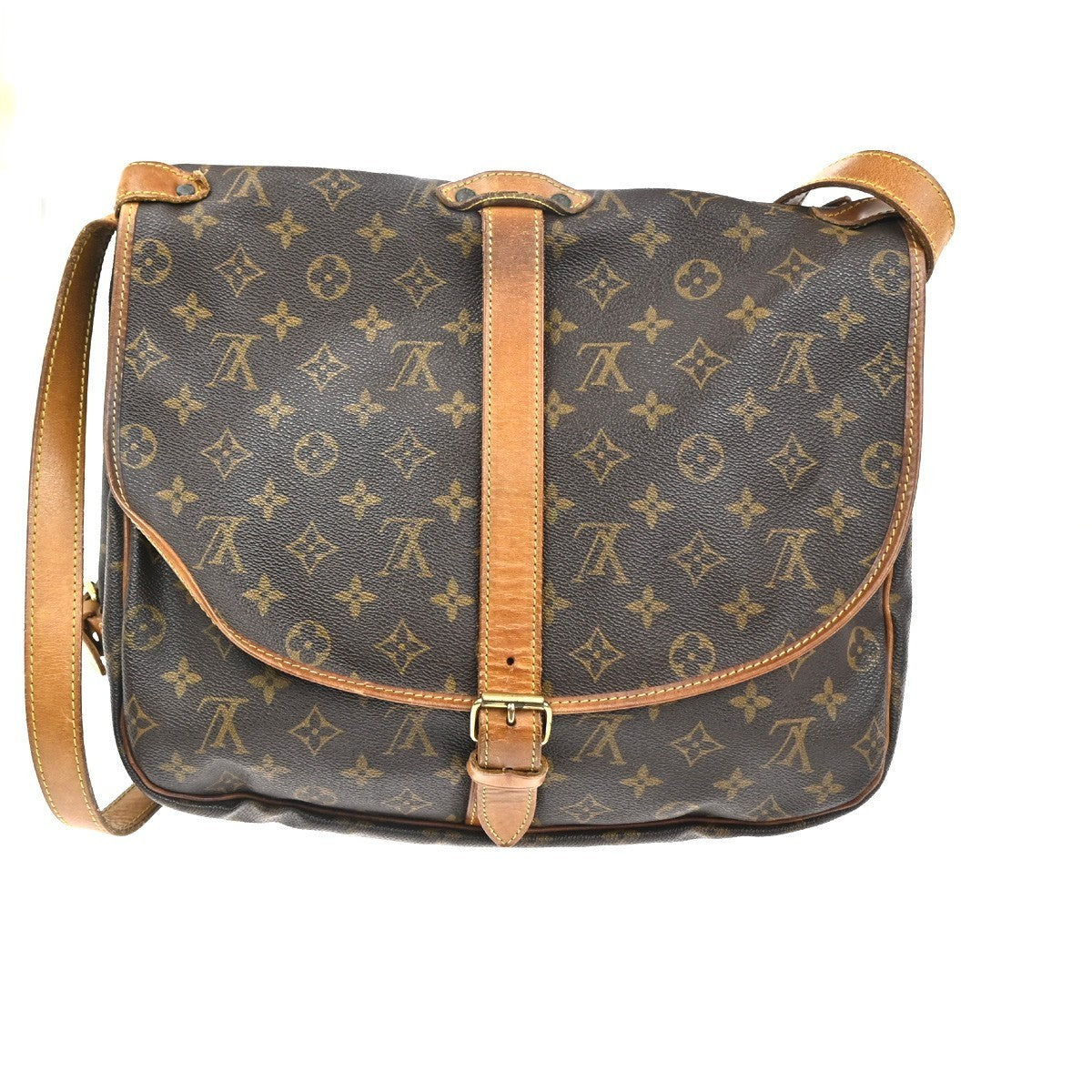 LOUIS VUITTON Saumur 35 Shoulder Bag Monogram Leather BN France M42254 82CA635