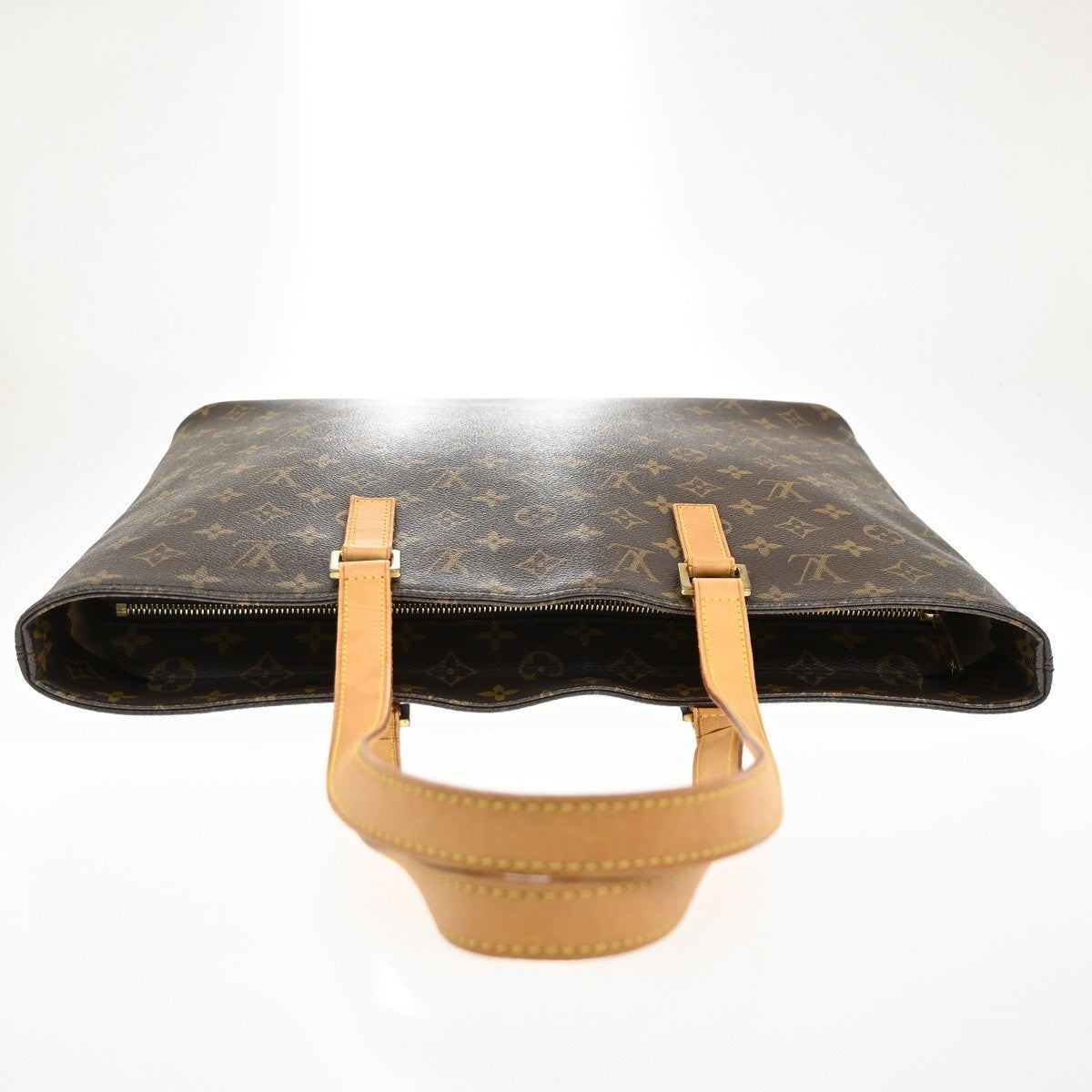 LOUIS VUITTON Logo Luco Shoulder Tote Bag Monogram Leather Brown M51155 73TA050