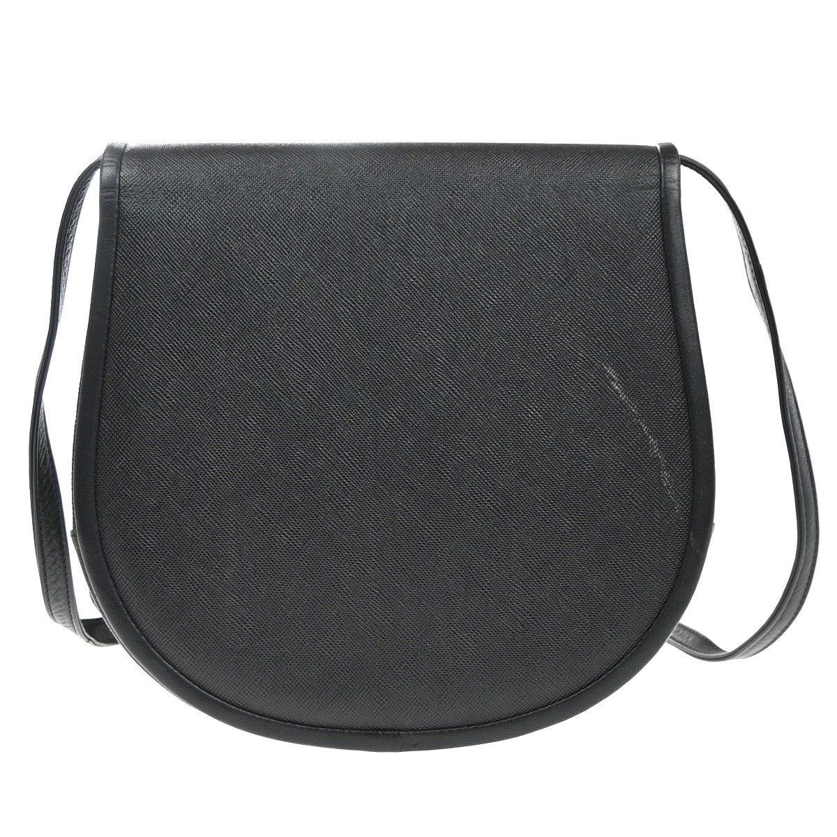 YVES SAINT LAURENT Logo Mini Crossbody Shoulder Bag Leather Black GHW 32YH926