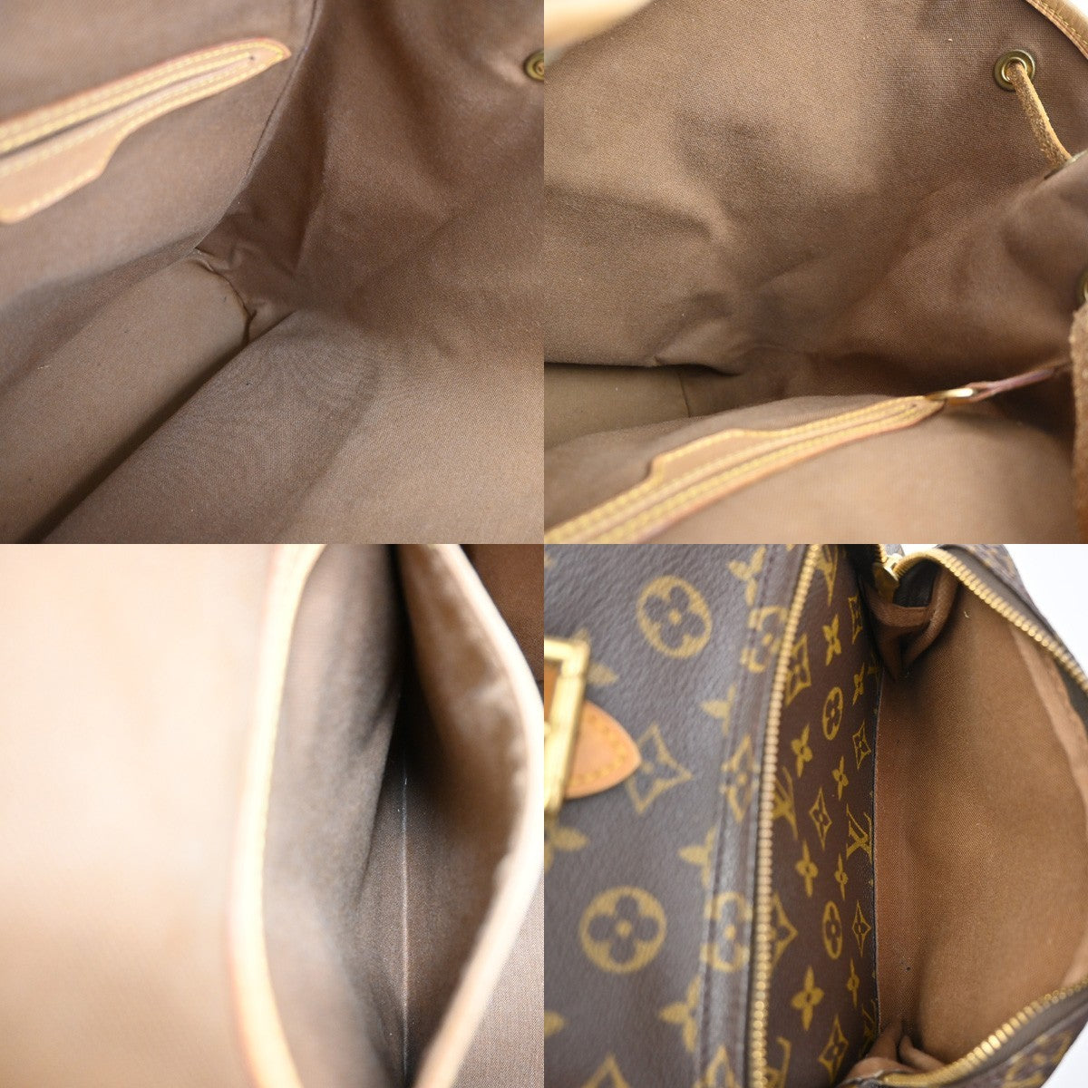 LOUIS VUITTON Montsouris GM Backpack Bag Monogram Leather Brown M51135 99PA036
