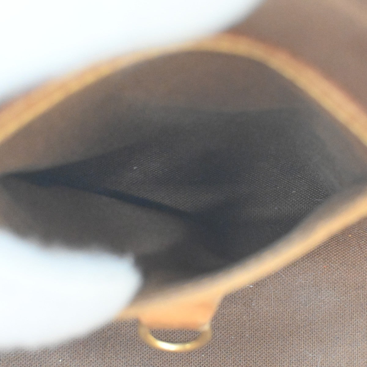 LOUIS VUITTON LV Logo Ellipse PM Hand Bag Monogram Leather Brown M51127 78CA828