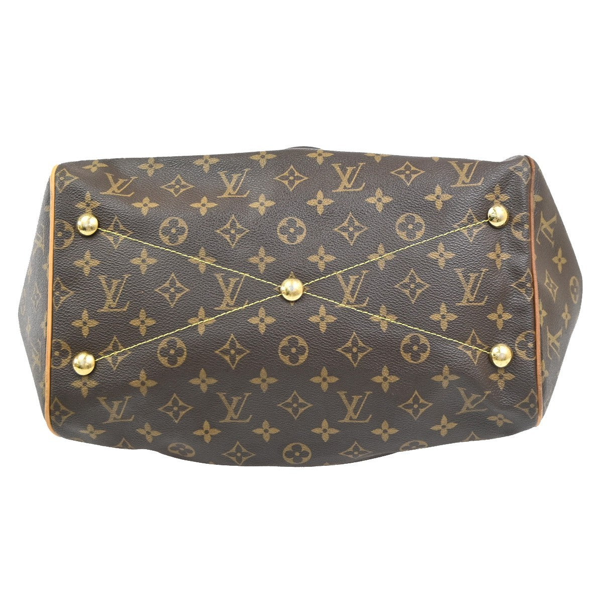 LOUIS VUITTON LV Tivoli GM Shoulder Bag Monogram Leather Brown M40144 95PA108