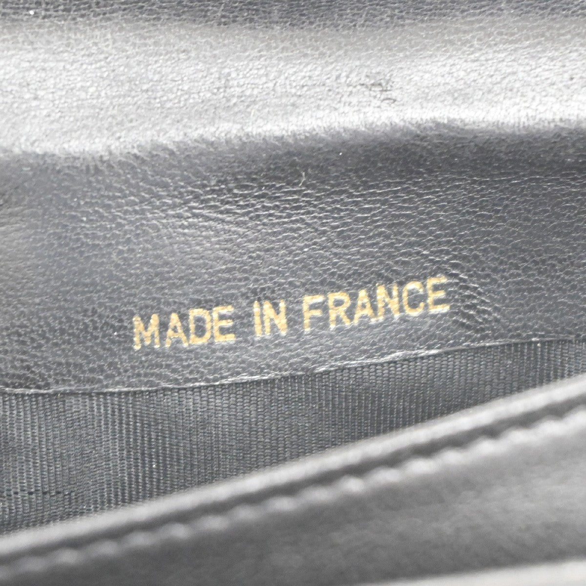 CHANEL CC Logo Bifold Long Wallet Grained Calfskin Leather Black France 16RL991