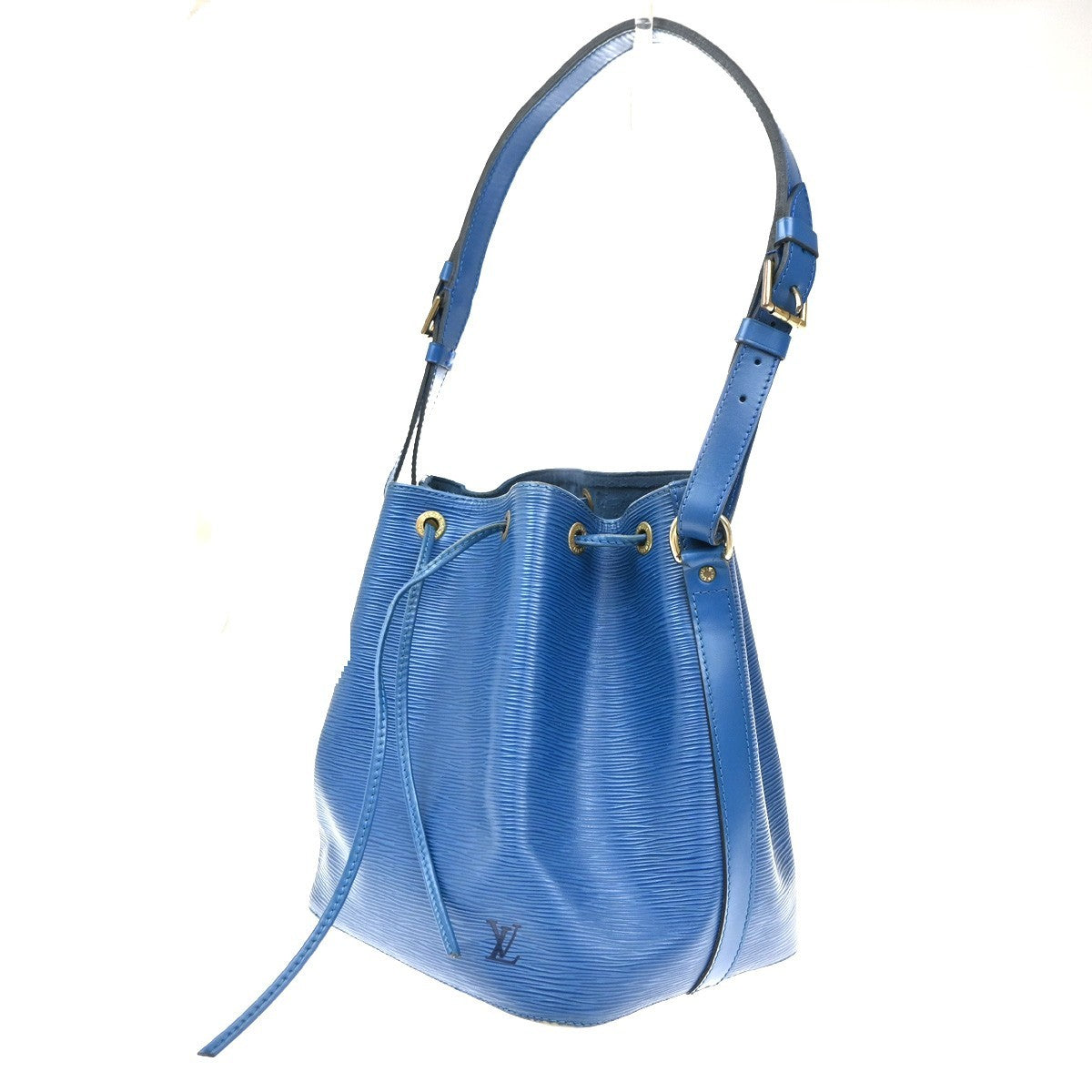 LOUIS VUITTON LV Petit Noe Shoulder Bag Epi Leather Blue France M44105 86KC177