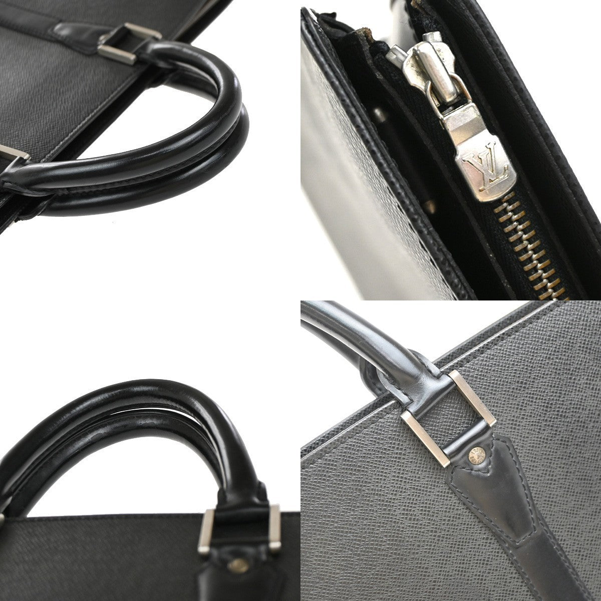 LOUIS VUITTON Porte Documents Lozan Briefcase Hand Bag Taiga BK M30052 68KP321