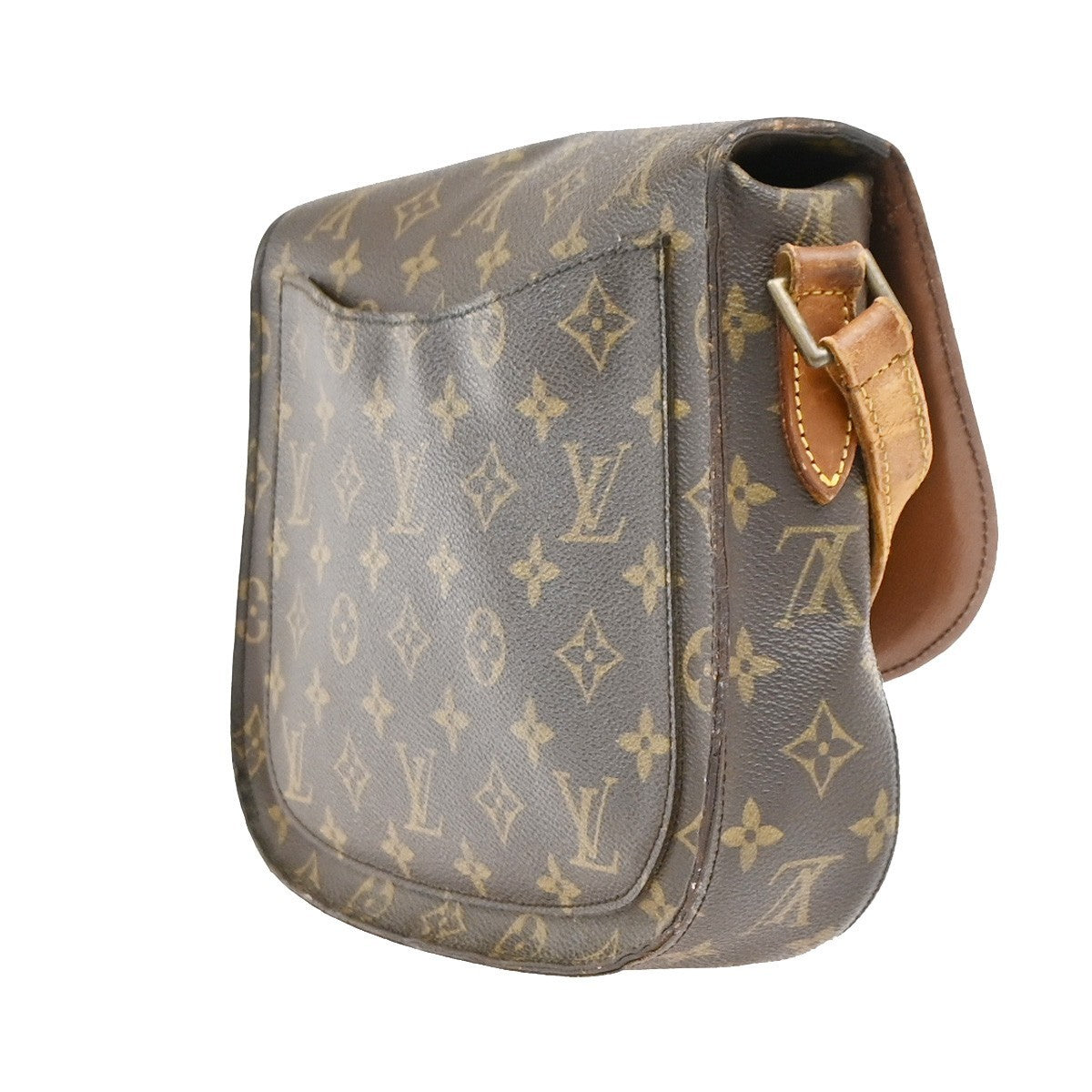 LOUIS VUITTON Saint Cloud GM Shoulder Bag Monogram Leather Brown M51242 38PA011