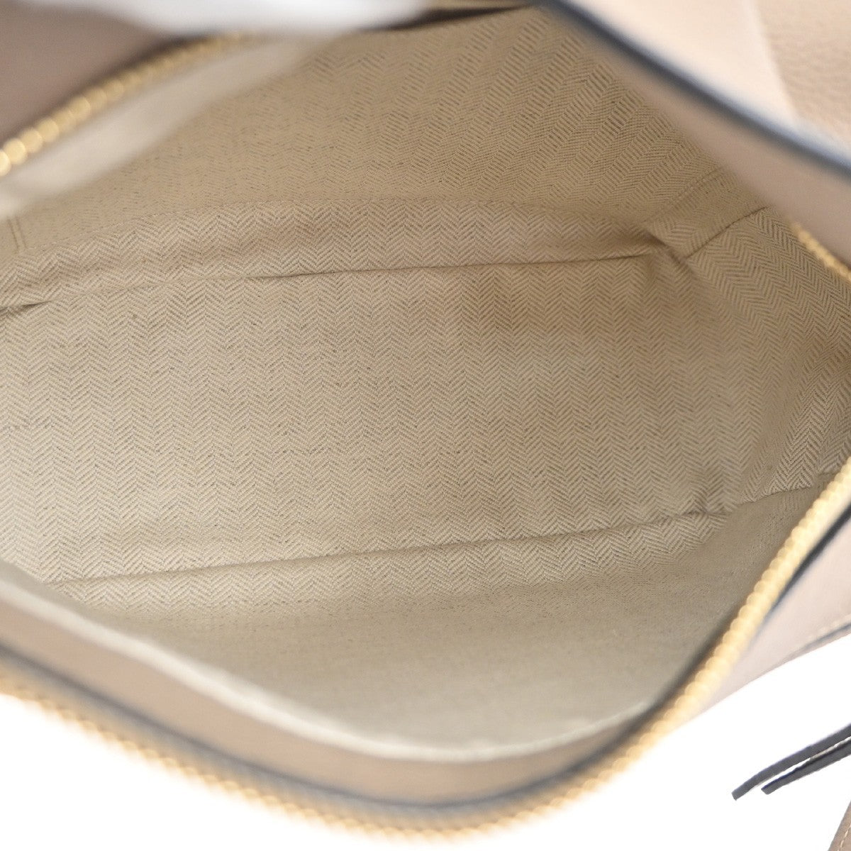 LOEWE Logo Puzzle Small 2way Shoulder Hand Bag Leather Beige Spain GHW 629RL948