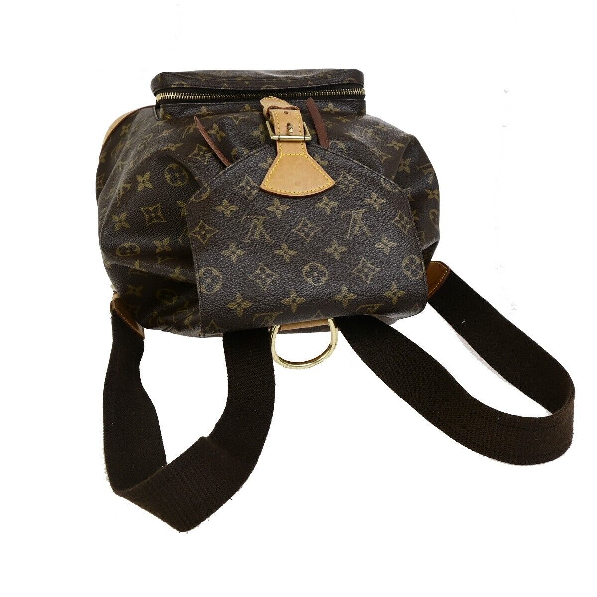 LOUIS VUITTON Montsouris GM Backpack Bag Monogram Leather Brown M51135 13EC875