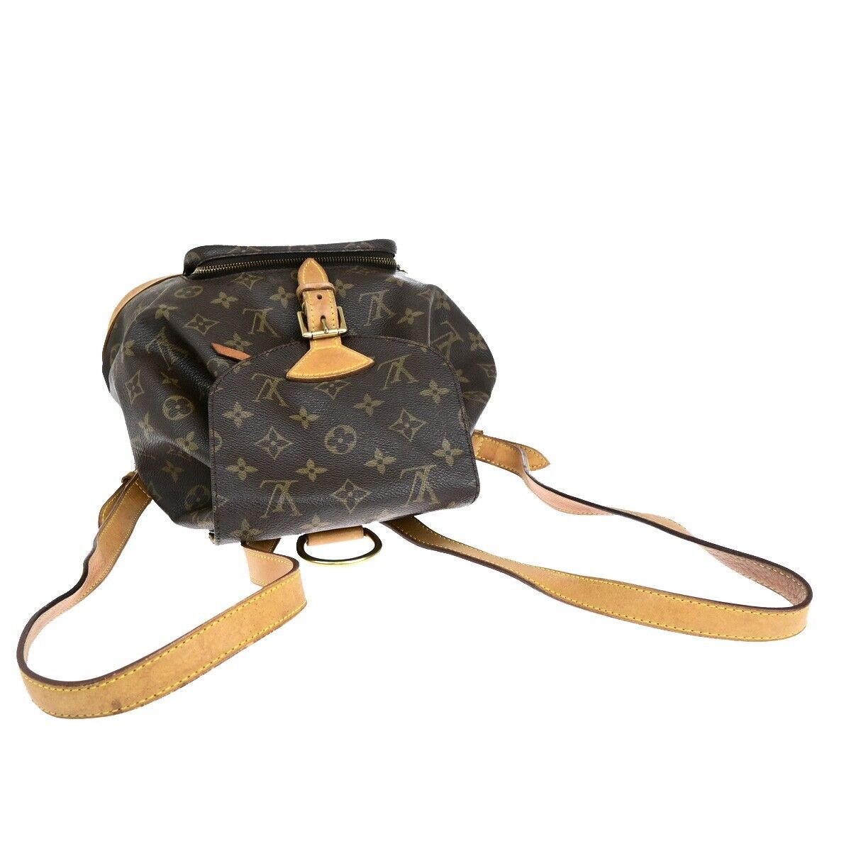LOUIS VUITTON Montsouris MM Backpack Bag Monogram Leather Brown M51136 74EB830