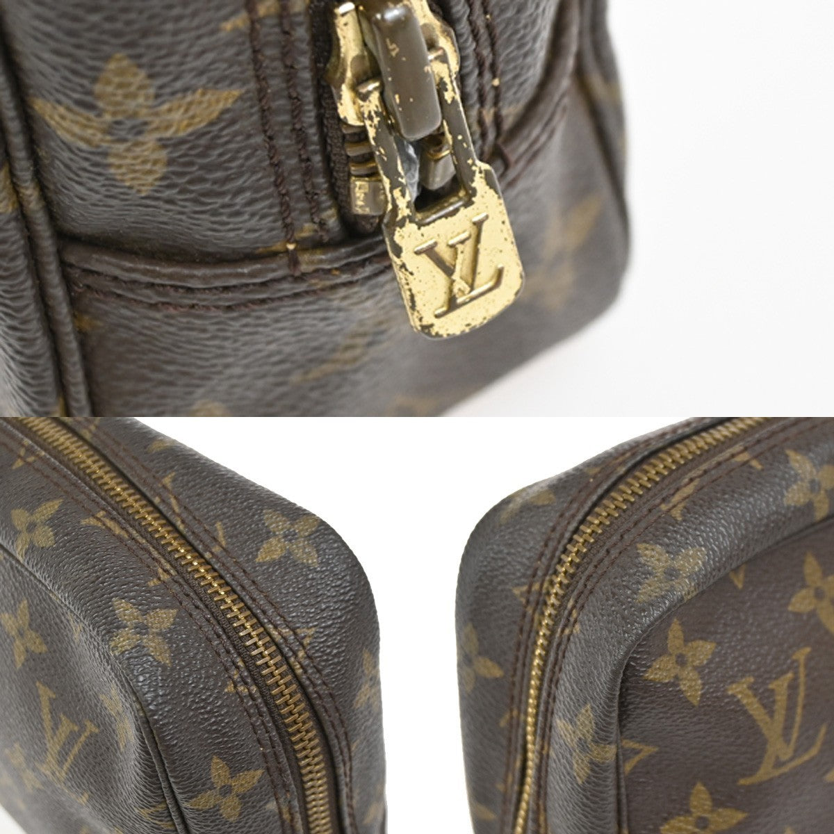 LOUIS VUITTON Trousse Toilette 23 Clutch Hand Bag Monogram Brown M47524 66YJ070