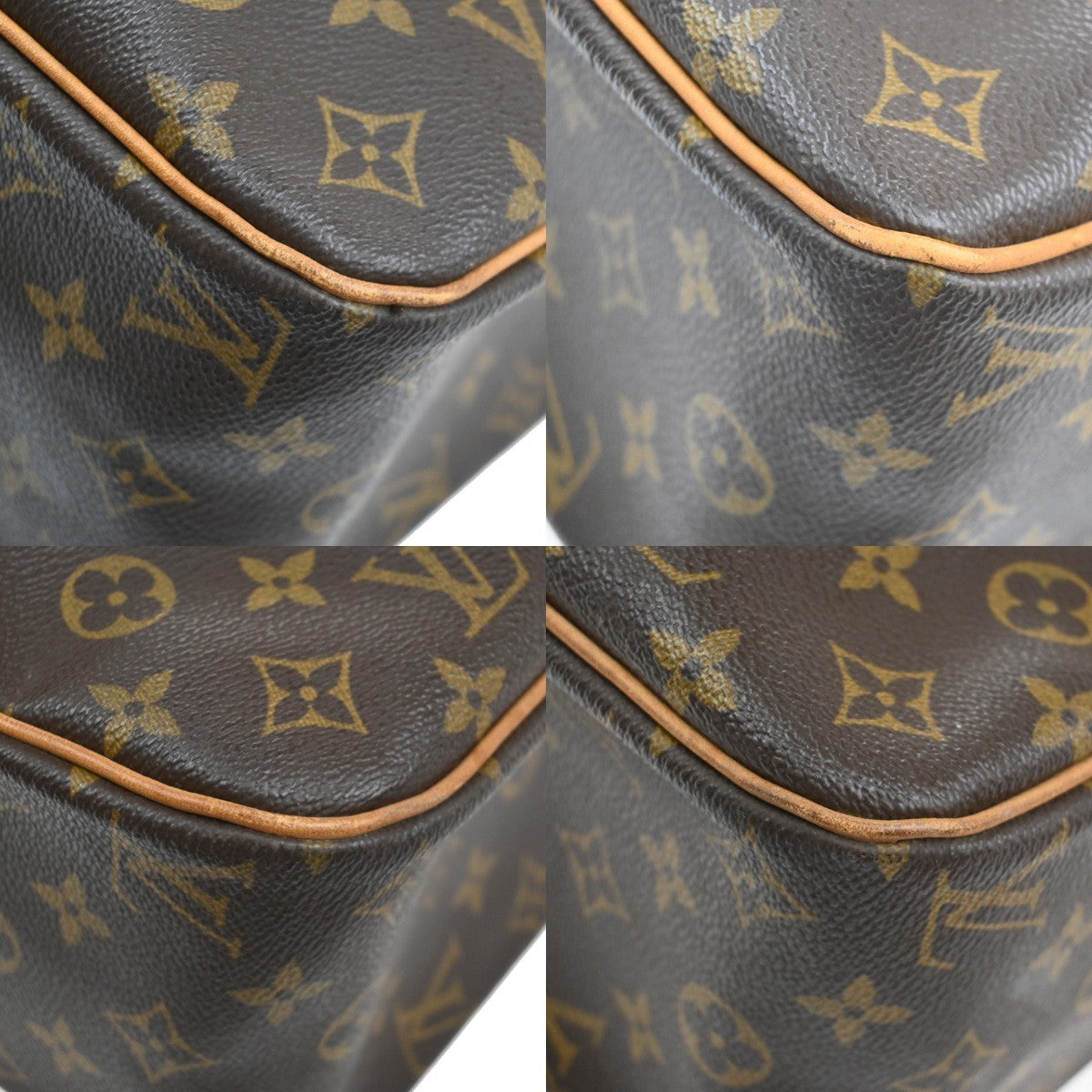 LOUIS VUITTON LV Logo Cite GM Shoulder Bag Monogram Leather Brown M51181 11AA077