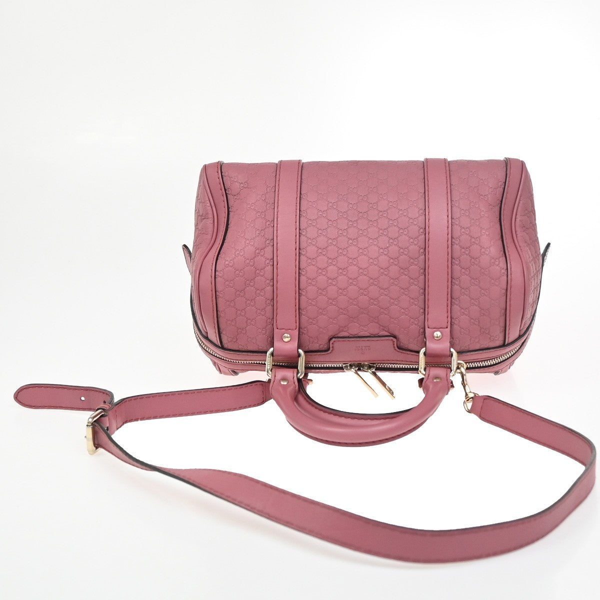 GUCCI Microguccissima 2Way Shoulder Hand Bag Embossed Leather Pink GHW 85ZA282