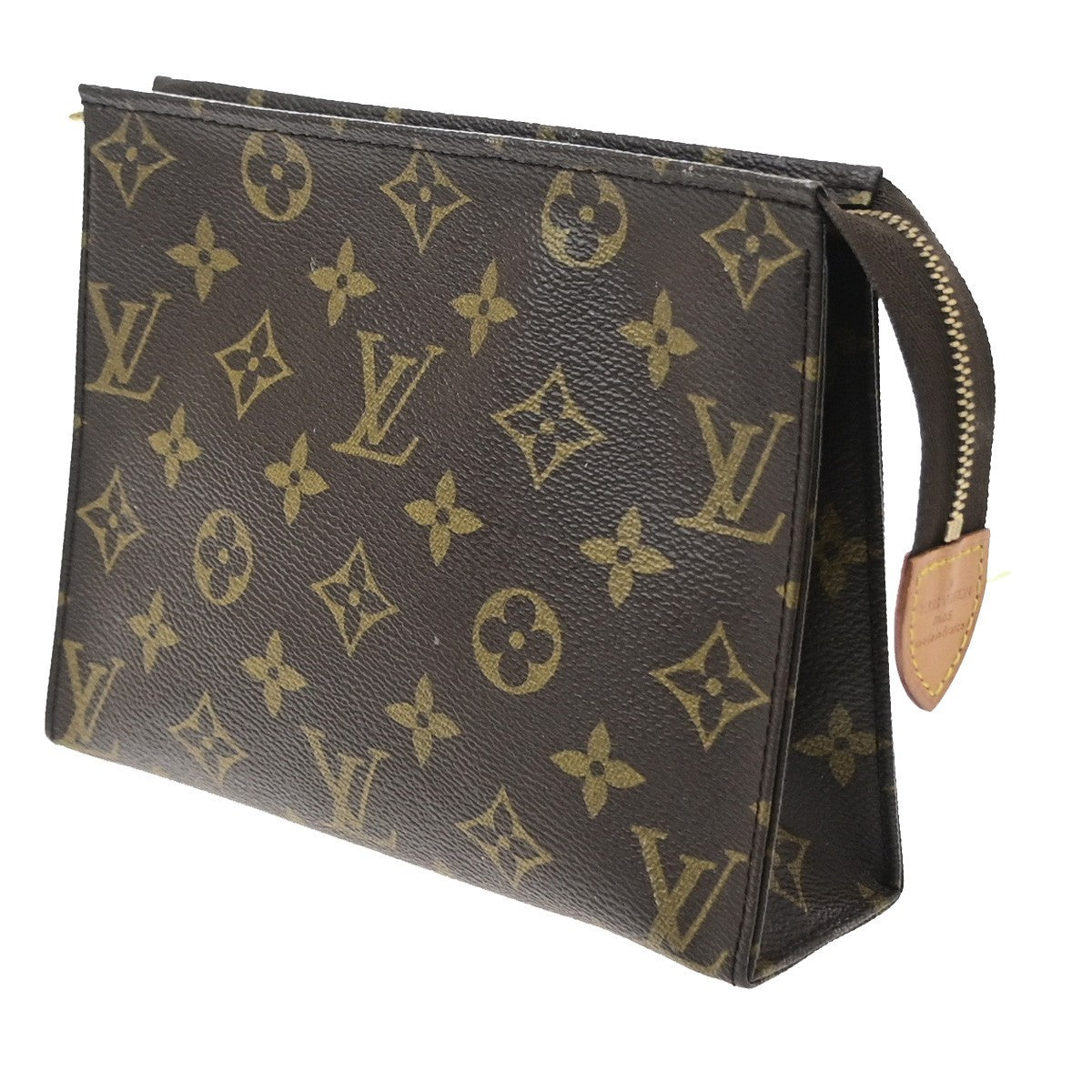 LOUIS VUITTON Poche Toilette 19 Clutch Pouch Bag Monogram Leather M47544 02SA173