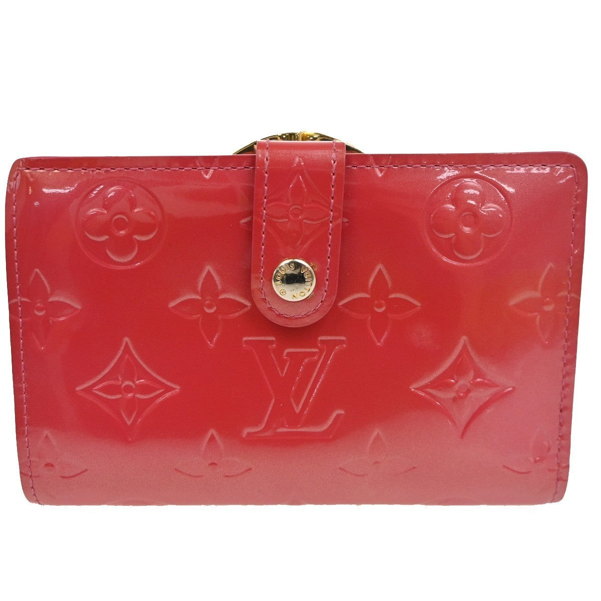 LOUIS VUITTON Porte-Monnaie Viennois Wallet Monogram Vernis Pink M9141F 63TA447