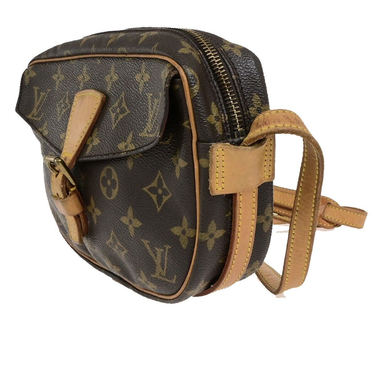 LOUIS VUITTON Jeune Fille PM Shoulder Bag Monogram Leather Brown M51227 31FB532