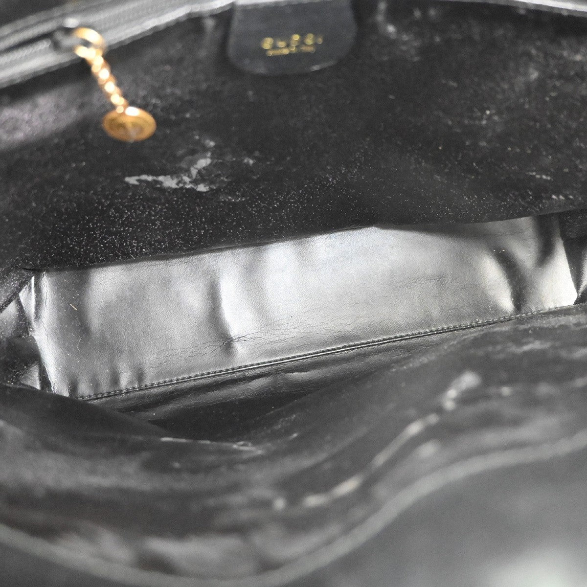 GUCCI Logo Shoulder Hobo Bag Leather Black GHW Italy 60YH905