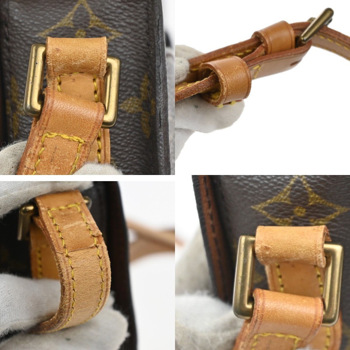 LOUIS VUITTON Saint Cloud MM Shoulder Bag Monogram Leather Brown M51243 31MA461