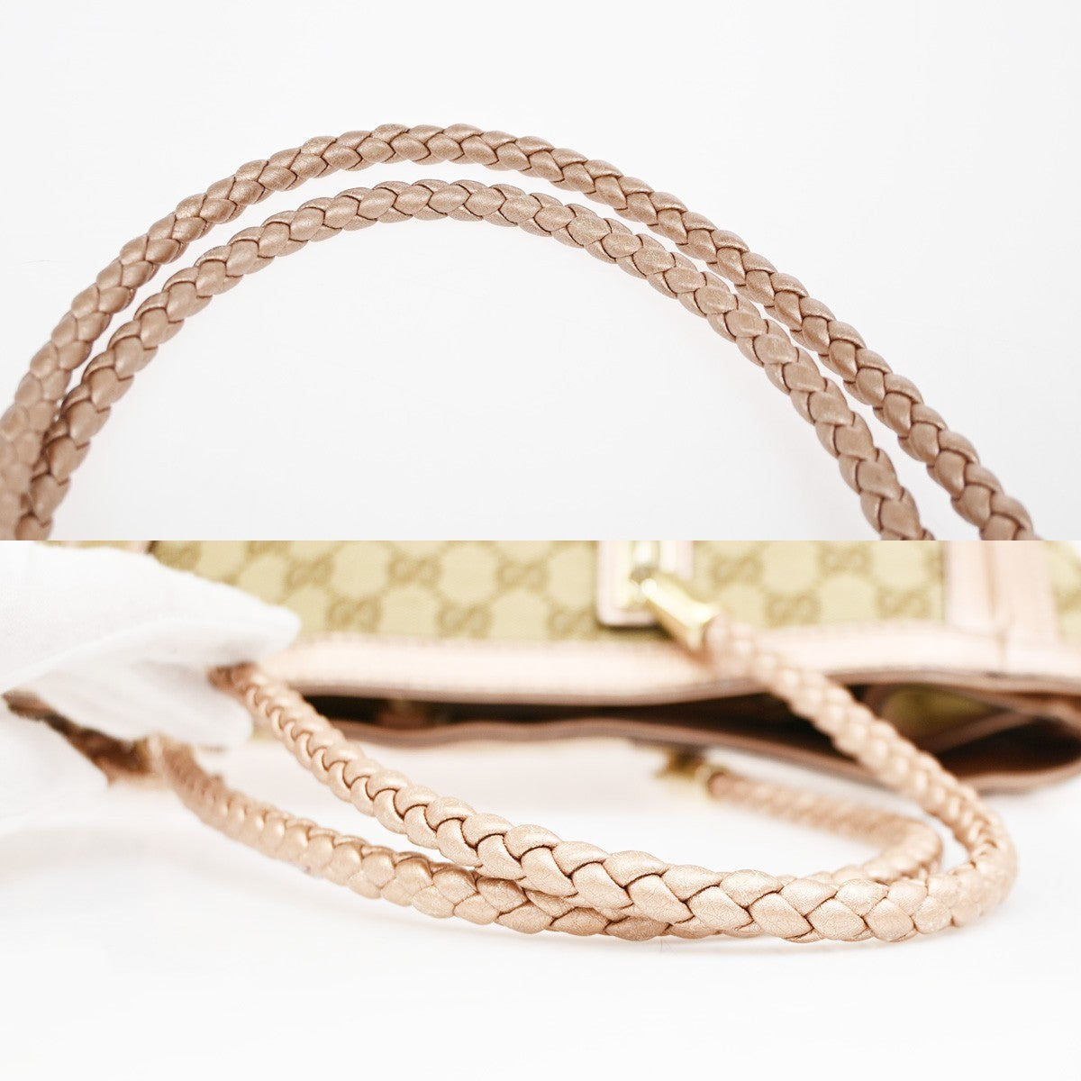 GUCCI Bamboo GG Tassel Shoulder Bag Canvas Leather BN Pink Italy GHW 85TA673