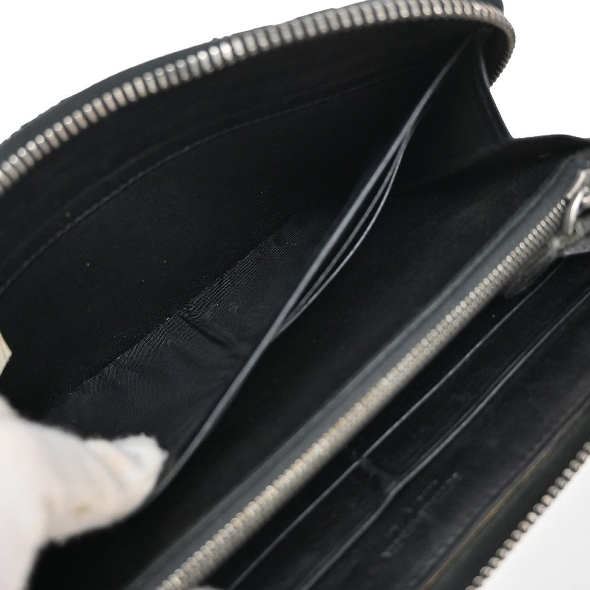 BOTTEGA VENETA Intrecciato Long Zipper Around Wallet Leather Black 67KP150