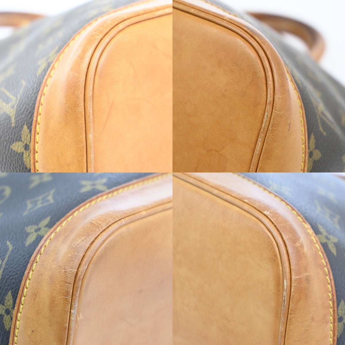 LOUIS VUITTON LV Logo Alma Hand Bag Monogram Leather Brown France M51130 82CA688