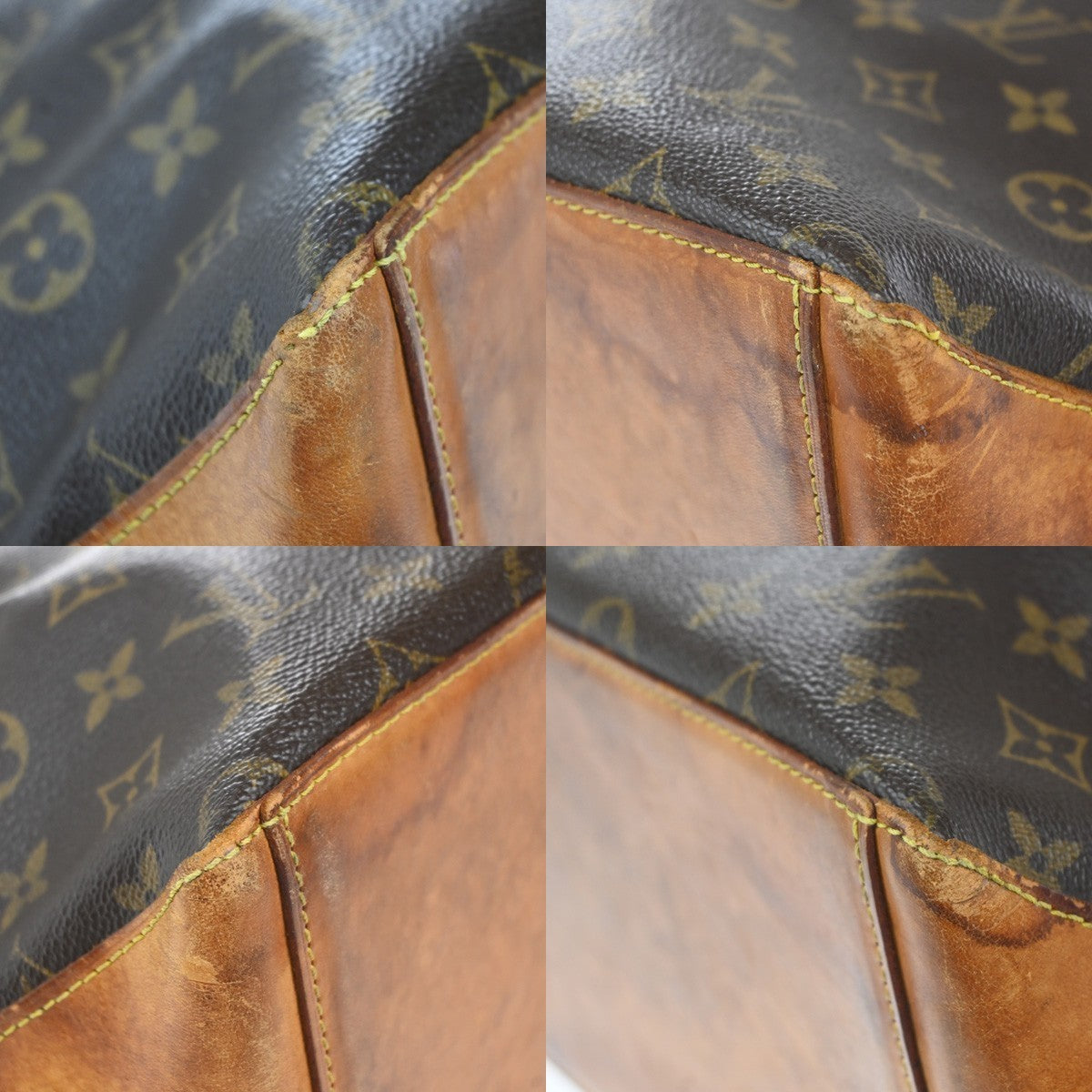 LOUIS VUITTON Cabas Mezzo Shoulder Bag Monogram Leather Brown M51151 34EG306