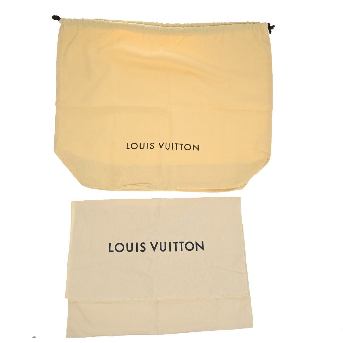 LOUIS VUITTON Logo 10 Set Dust Bag Drawstring Canvas Cotton Beige Brown 03KP213