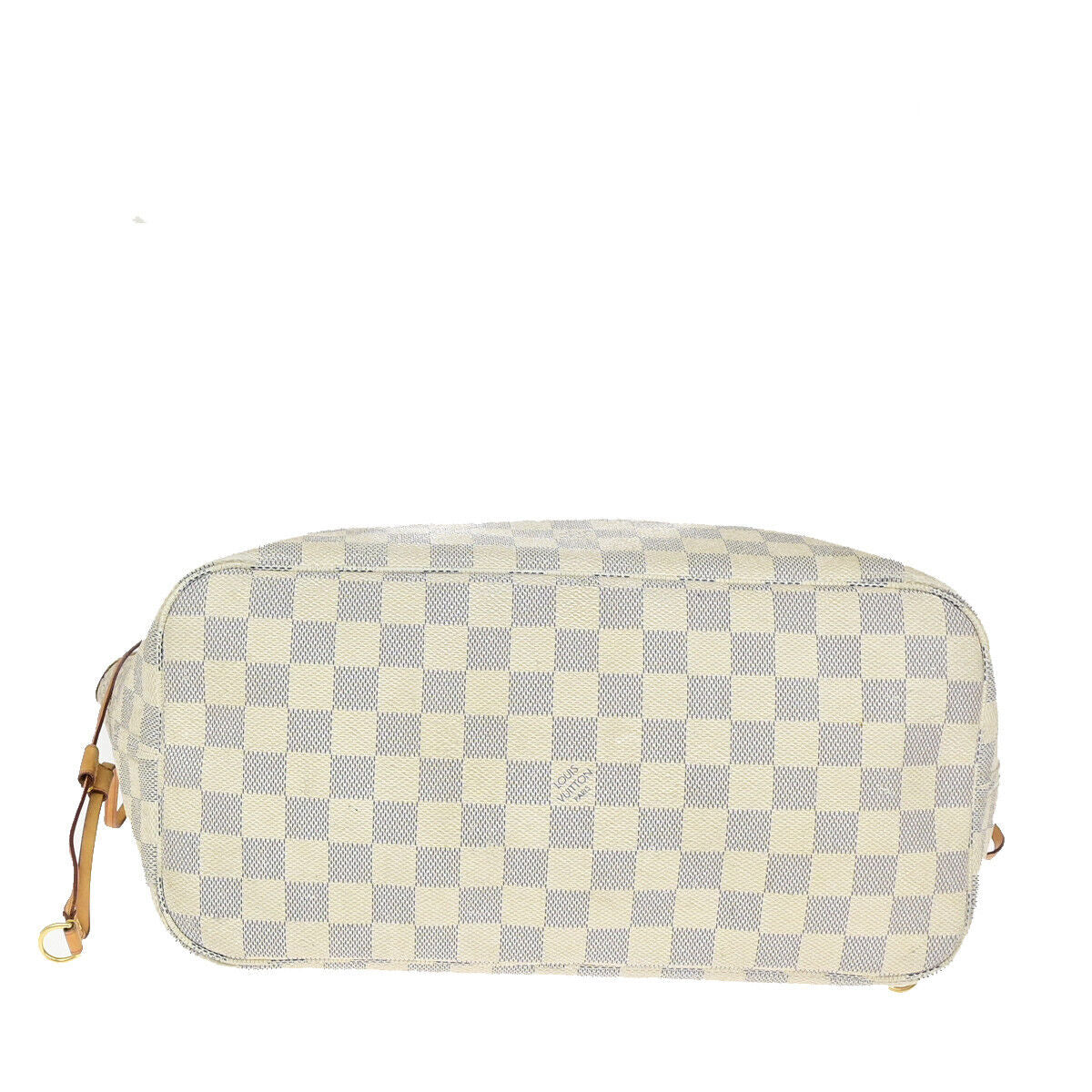 LOUIS VUITTON Neverfull MM Shoulder Tote Bag Damier Azur Leather N51107 16YG614