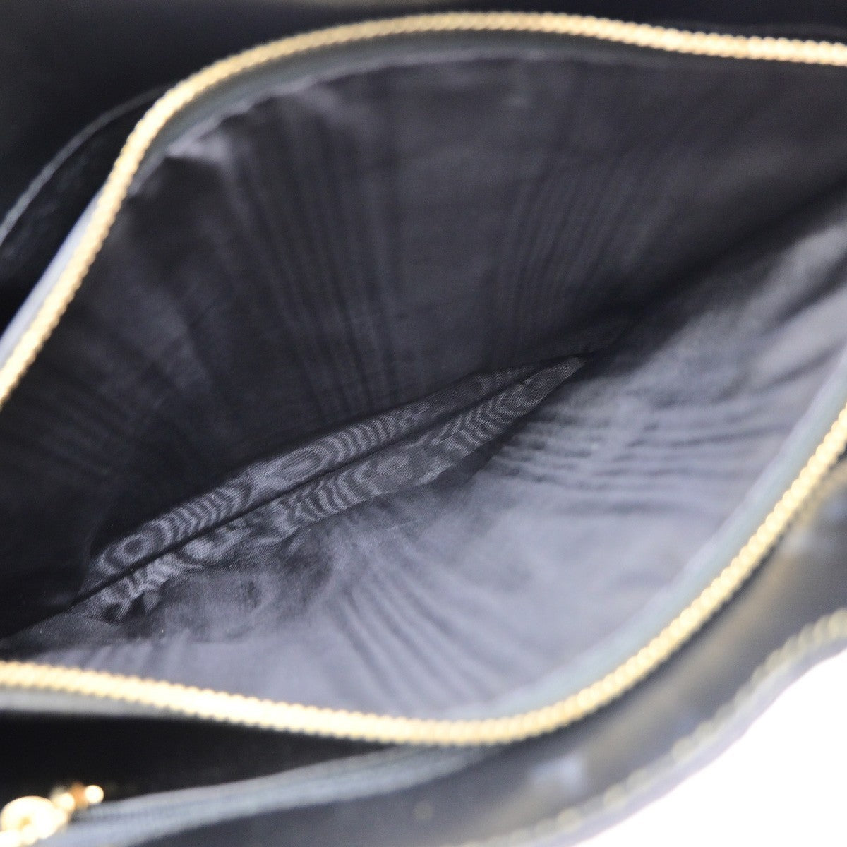 CELINE Logo Macadam Pattern Hand Bag PVC Leather Black GHW Italy 86KD118