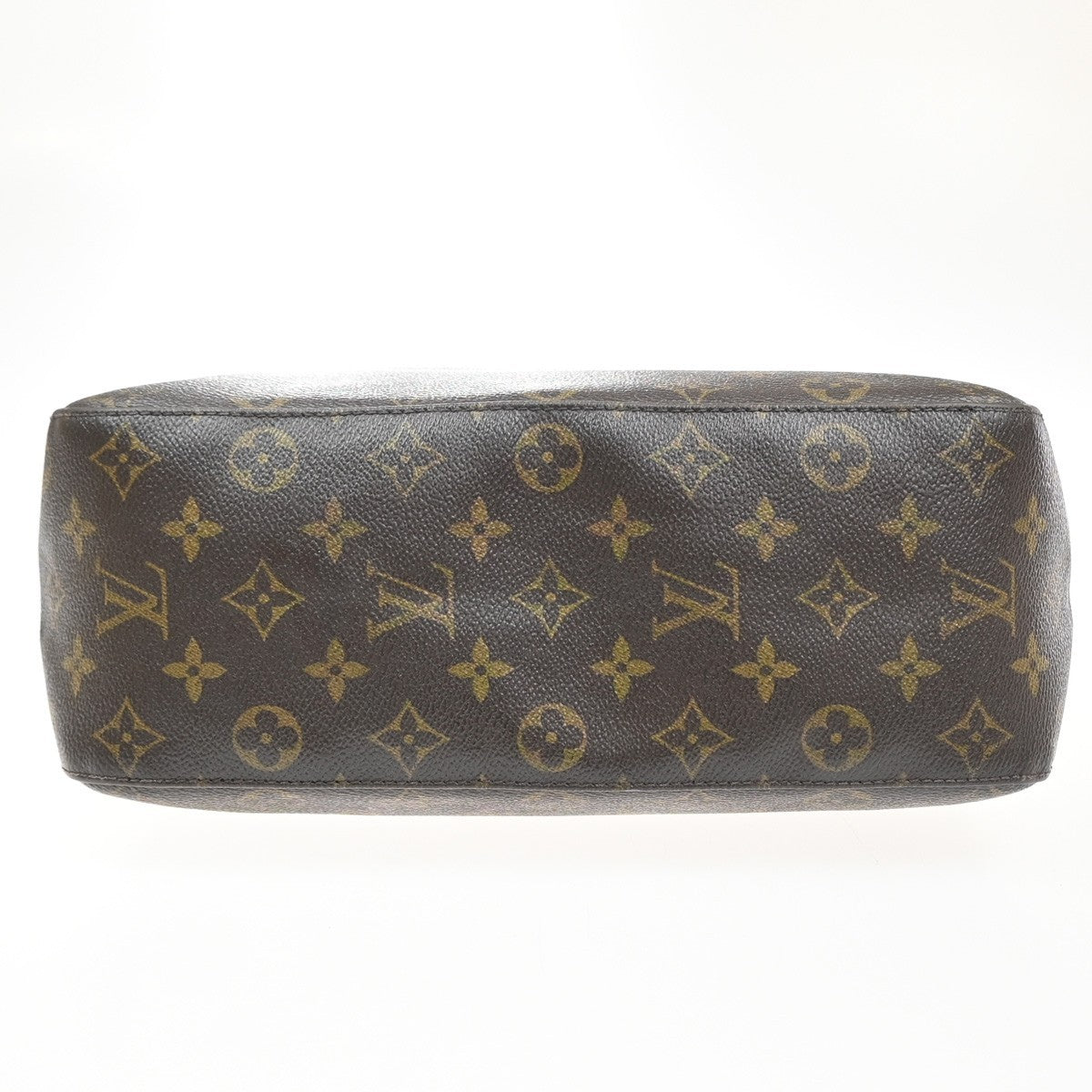LOUIS VUITTON Logo Looping GM Shoulder Bag Monogram Leather Brown M51145 88YH944