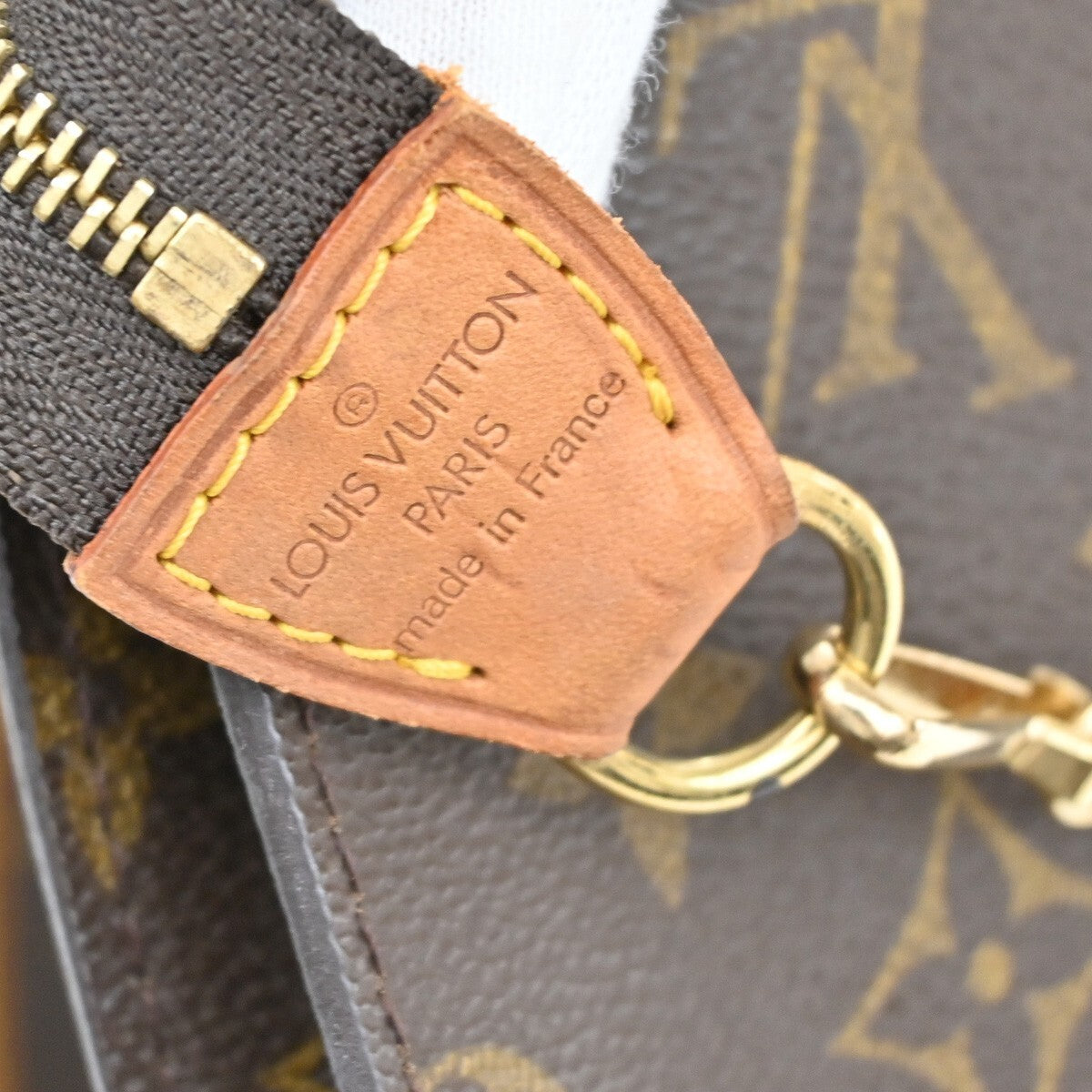 LOUIS VUITTON BUCKET PM Shoulder Tote Bag Monogram Leather Brown M42238 91EE306