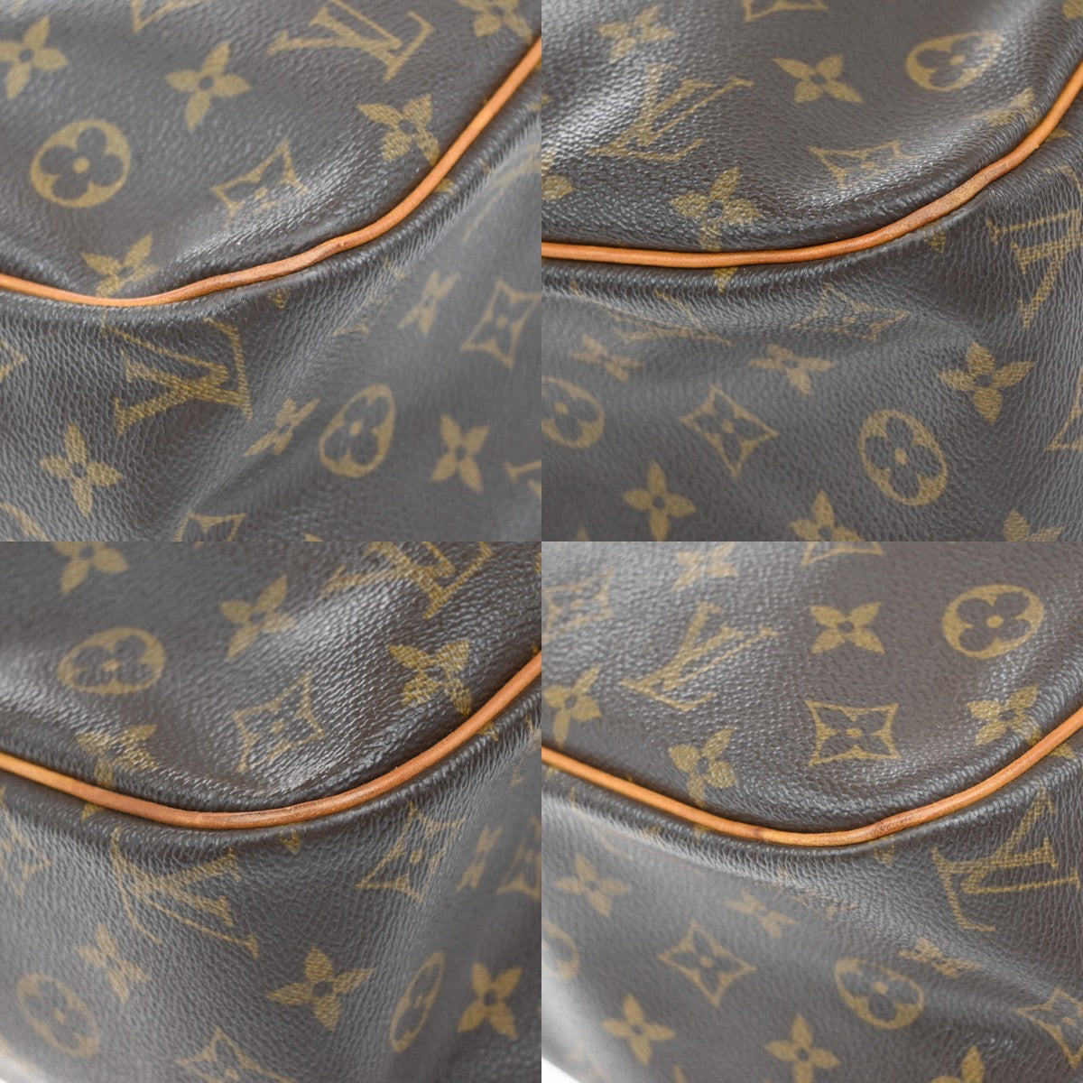 LOUIS VUITTON LV Logo Cite GM Shoulder Bag Monogram Leather Brown M51181 87KB424