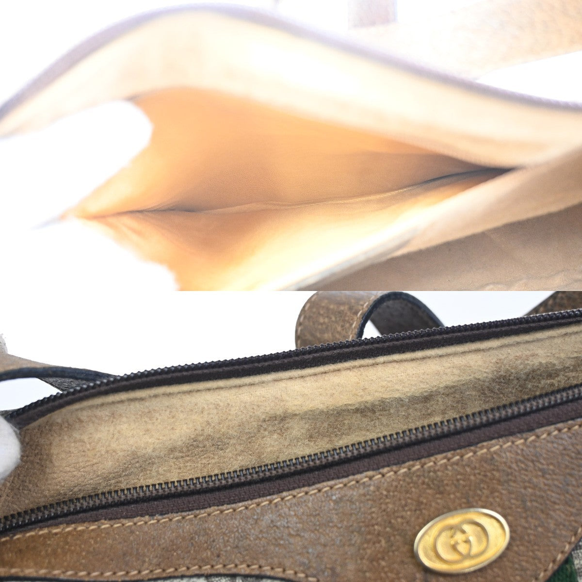 GUCCI Logo GG Pattern Sherry CrossBody Shoulder Bag PVC Leather BN Italy 31CA754