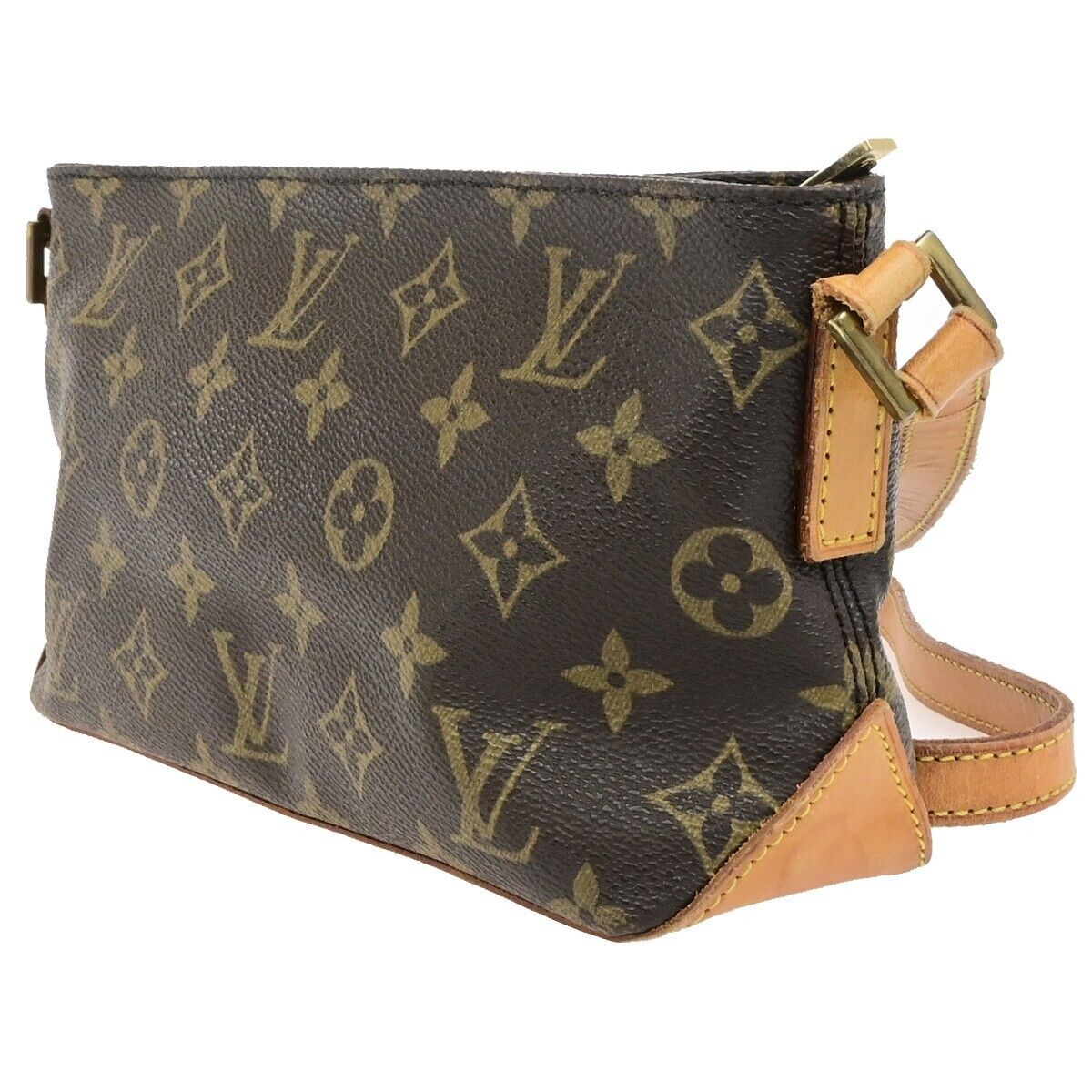 LOUIS VUITTON Logo Trotteur Shoulder Bag Monogram Leather Brown M51240 89ED501