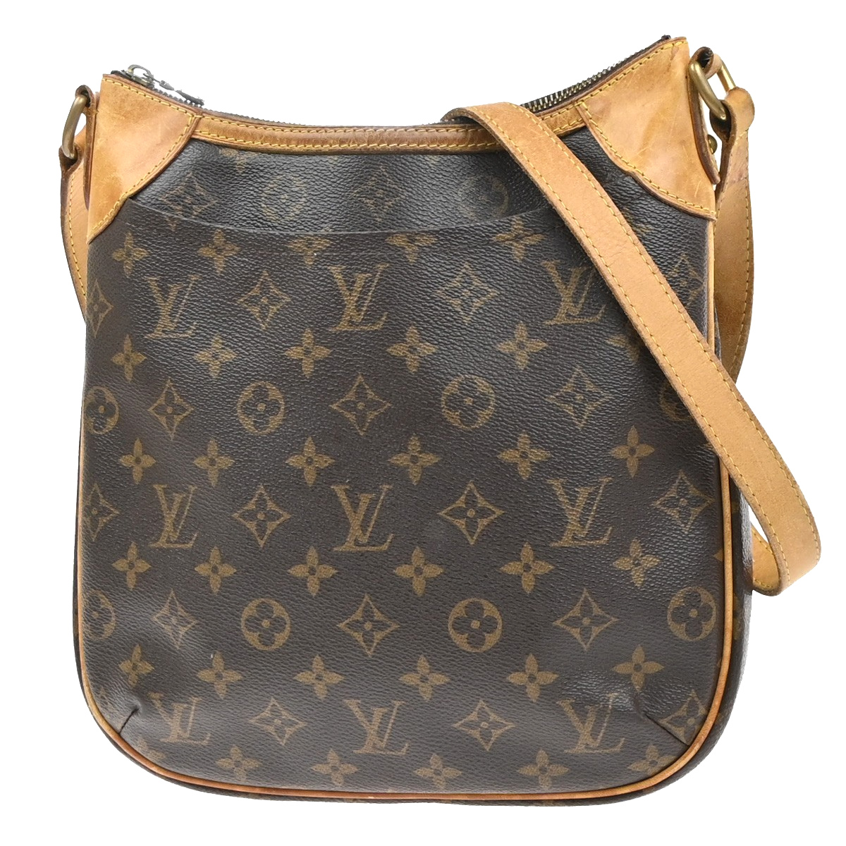LOUIS VUITTON Odeon PM Shoulder Bag Monogram Leather Brown France M56390 11YH922