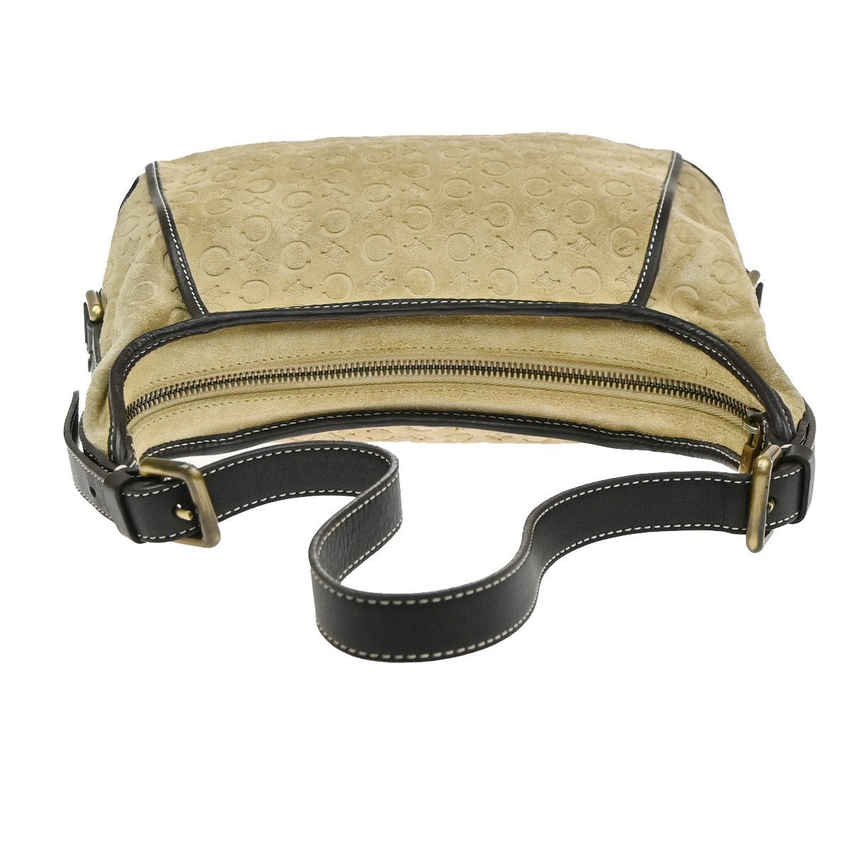 CELINE C Macadam Pattern Shoulder Hand Bag Suede Leather BE BN Italy 62MA618