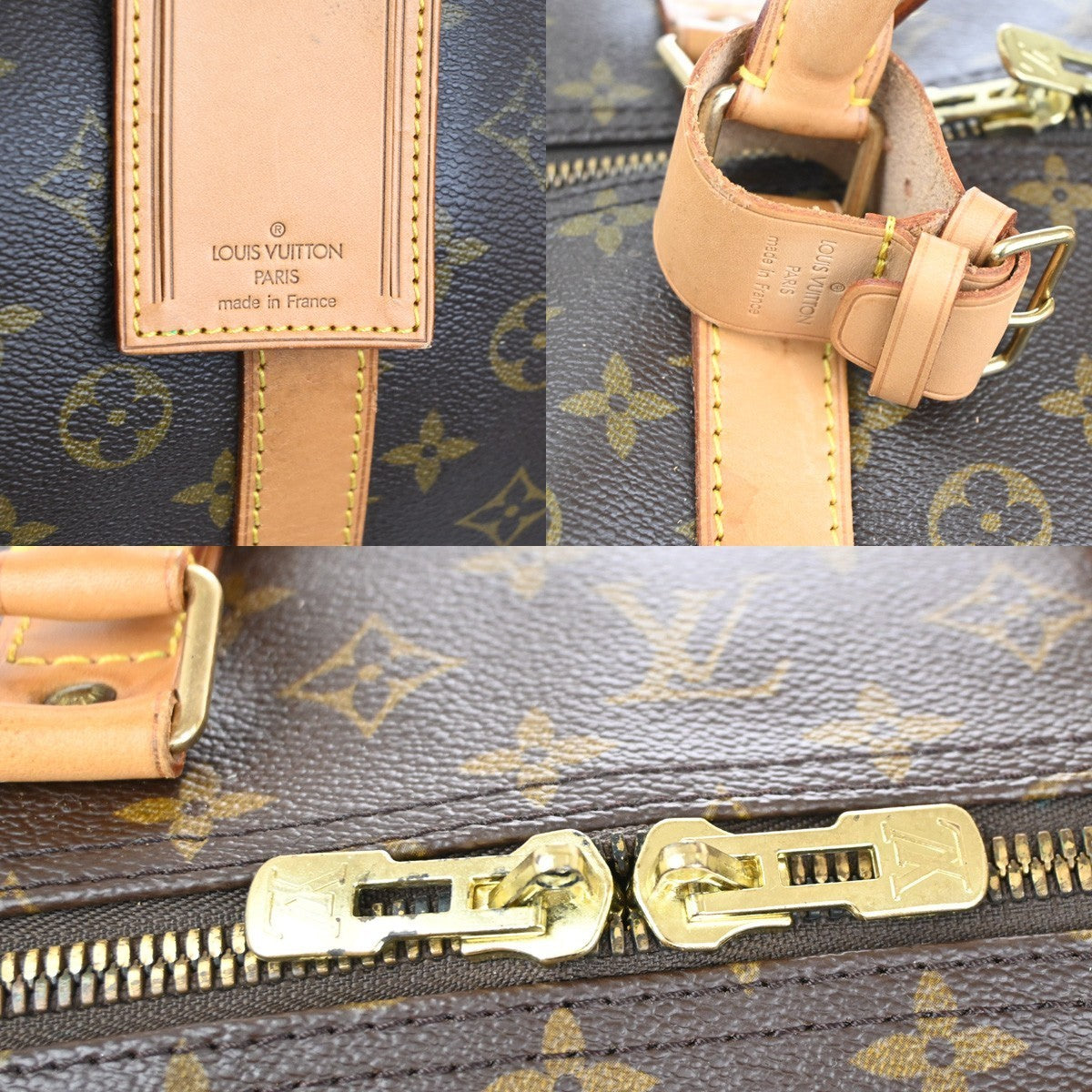 LOUIS VUITTON Keepall 60 Travel Hand Bag Monogram Leather Brown M41422 16TA482