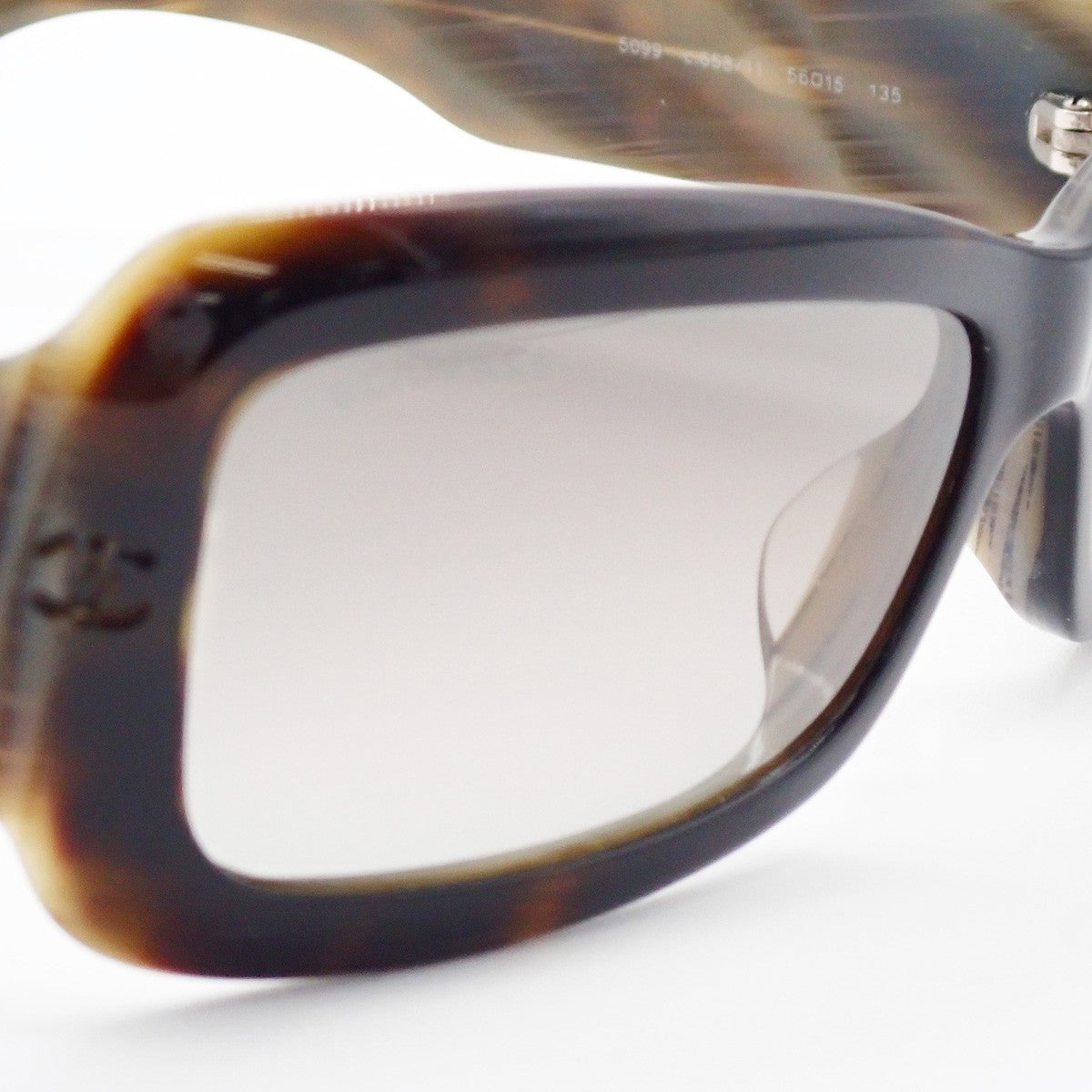 CHANEL CC Matelasse Sunglasses Eye Wear Plastic Brown GHW 5099 Italy 63RL876