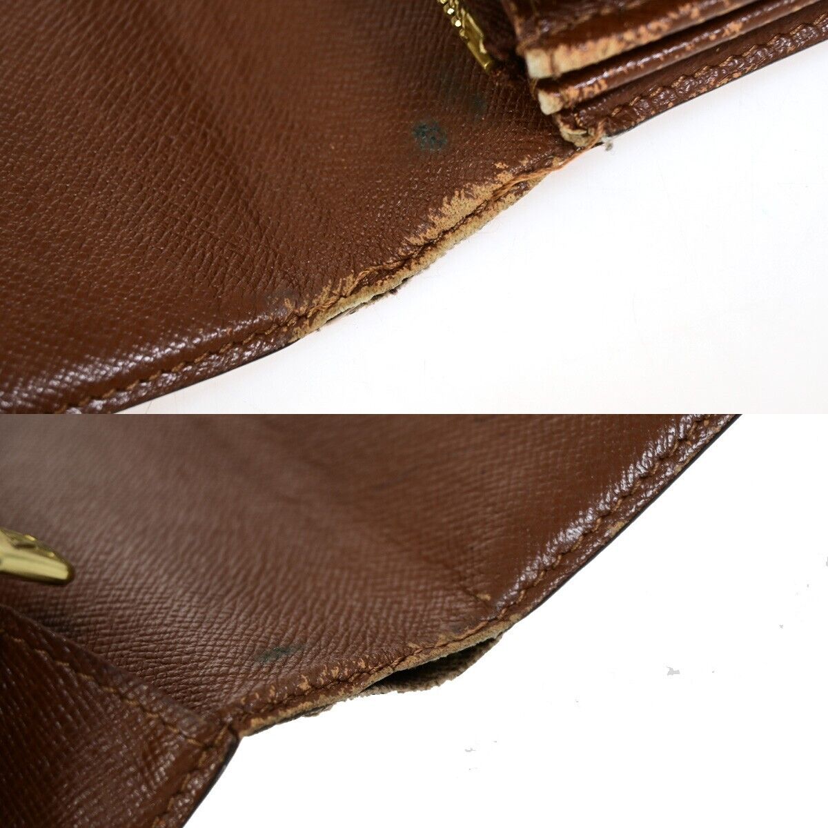 LOUIS VUITTON LV Logo 4 Set Bifold Trifold Long Wallet Monogram Brown 69KA307