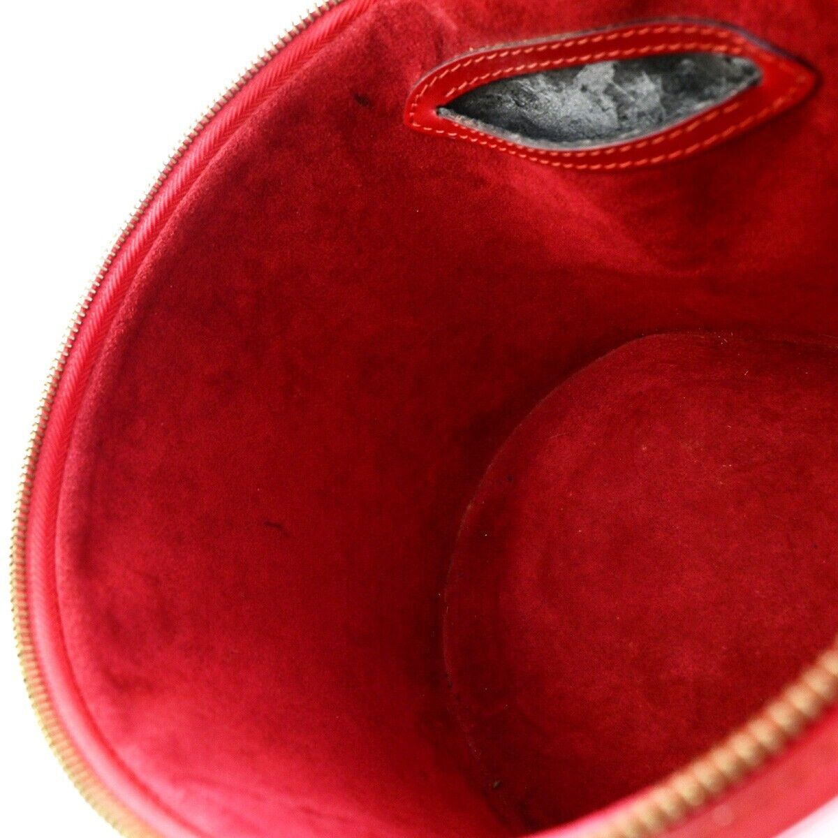 LOUIS VUITTON LV Logo Cannes Hand Vanity Bag Epi Leather Red M48037 31EC931