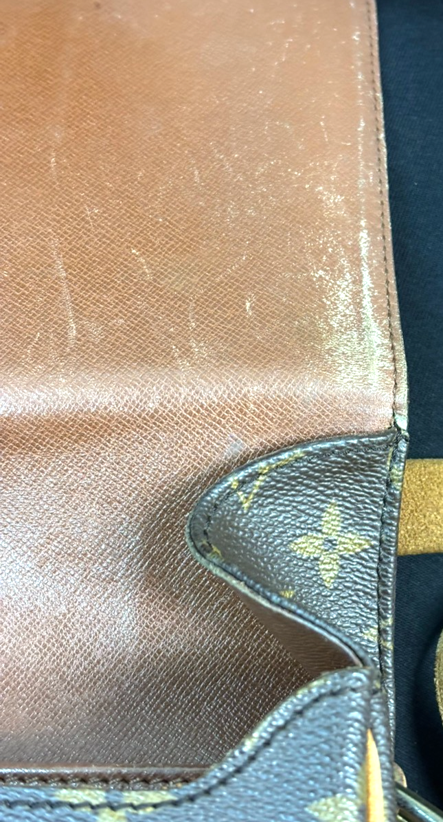 LOUIS VUITTON Cartouchiere MM Shoulder Bag Monogram Leather Brown M51253 32TA563